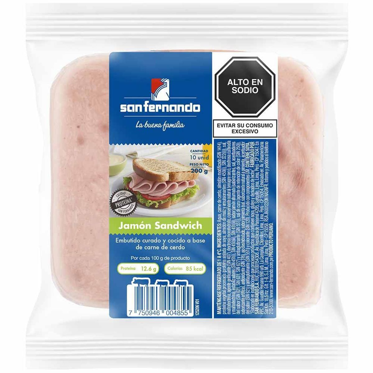 SAN FERNANDO - Jamón Sándwich San Fernando 490 g