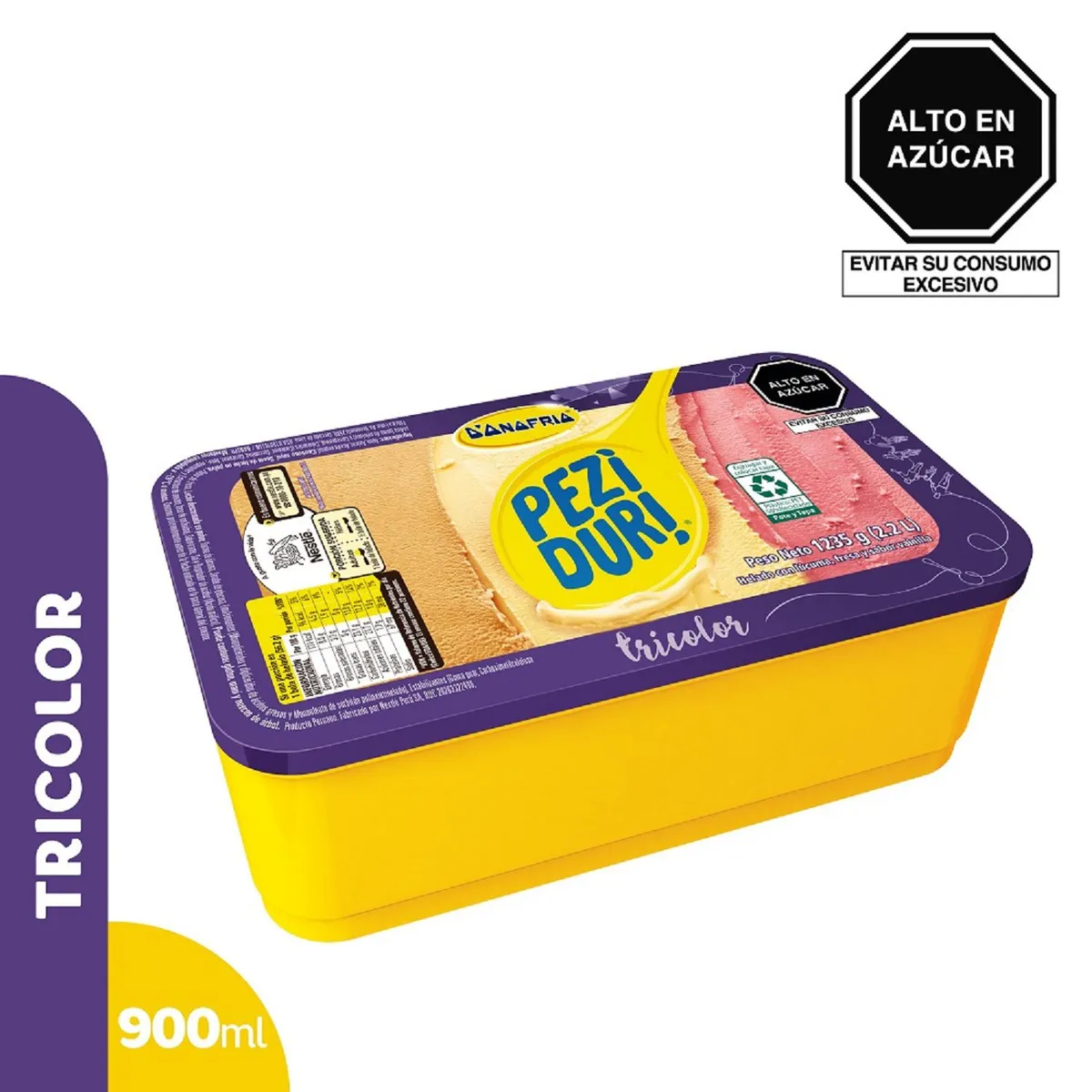 DONOFRIO - Helado Donofrio Peziduri Tricolor Pote 2.2 L