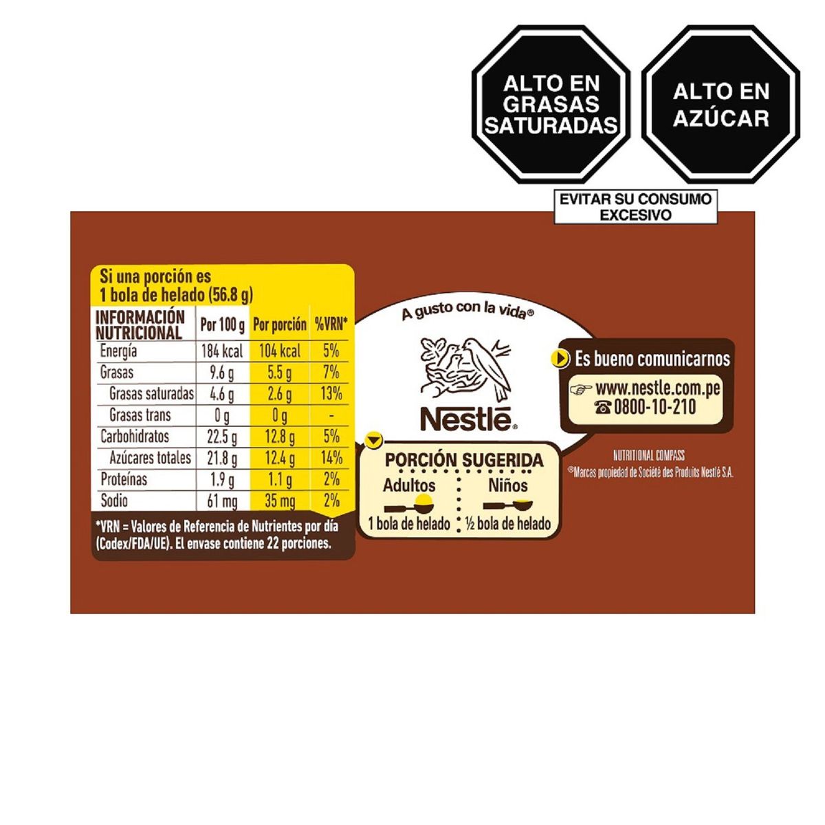 DONOFRIO - Helado Donofrio Peziduri Chocochips Pote 2.2 L