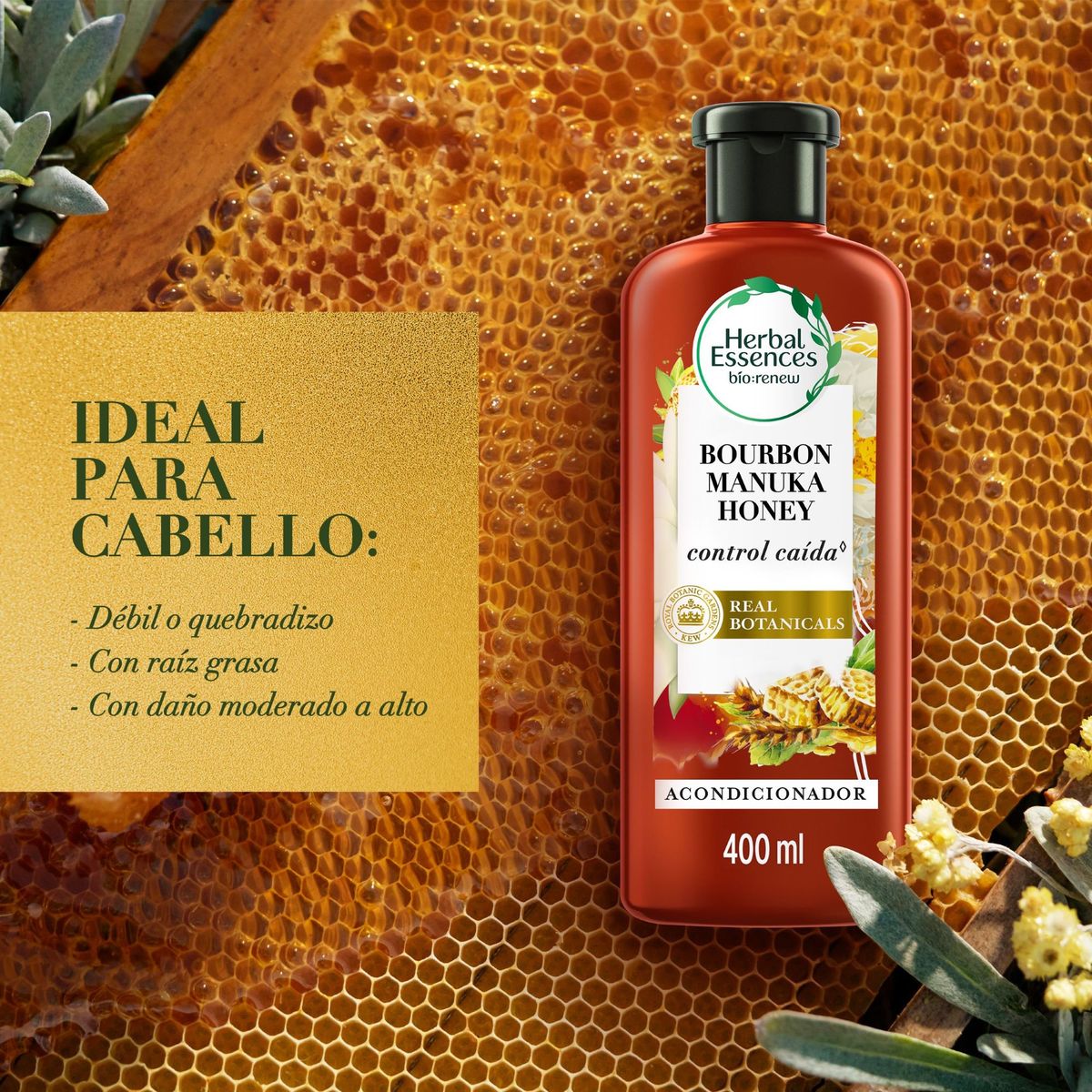 HERBAL ESSENCES - Acondicionador Herbal Essences Manuka Honey Botella 400 mL