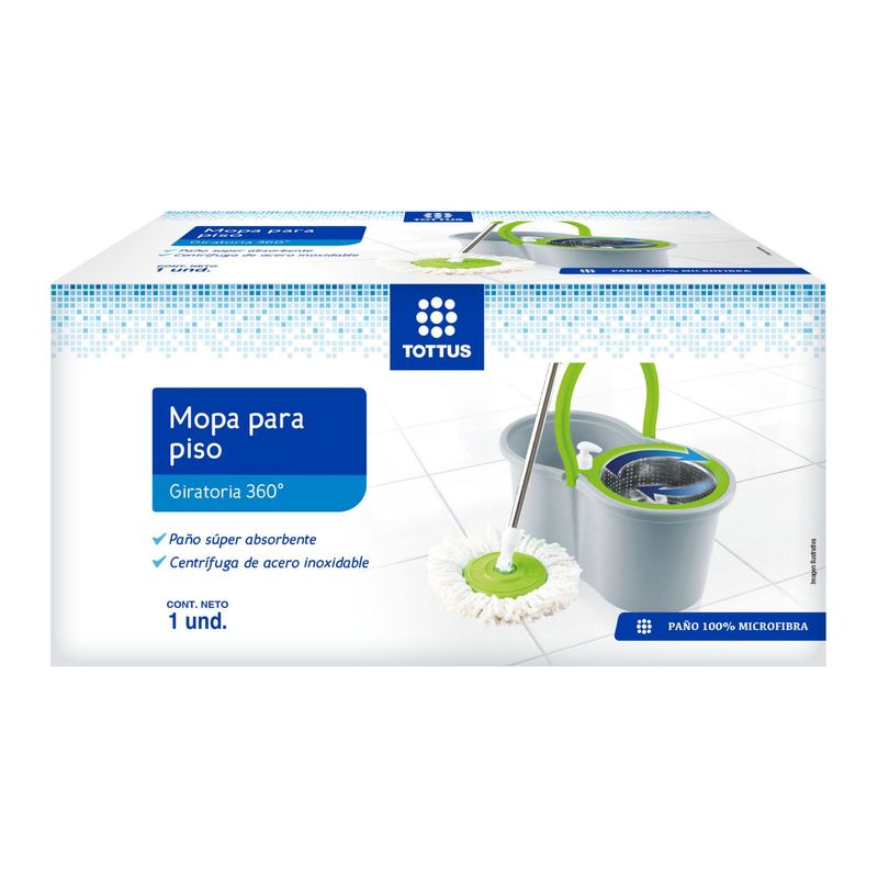 TOTTUS - Mopa Para Piso Giratoria 360° Tottus