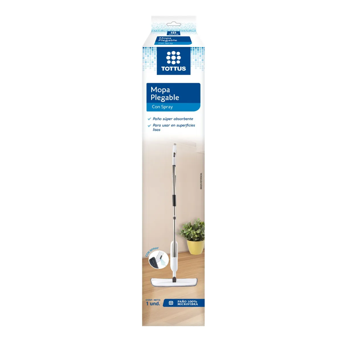 TOTTUS - Mopa Plegable con Spray Tottus