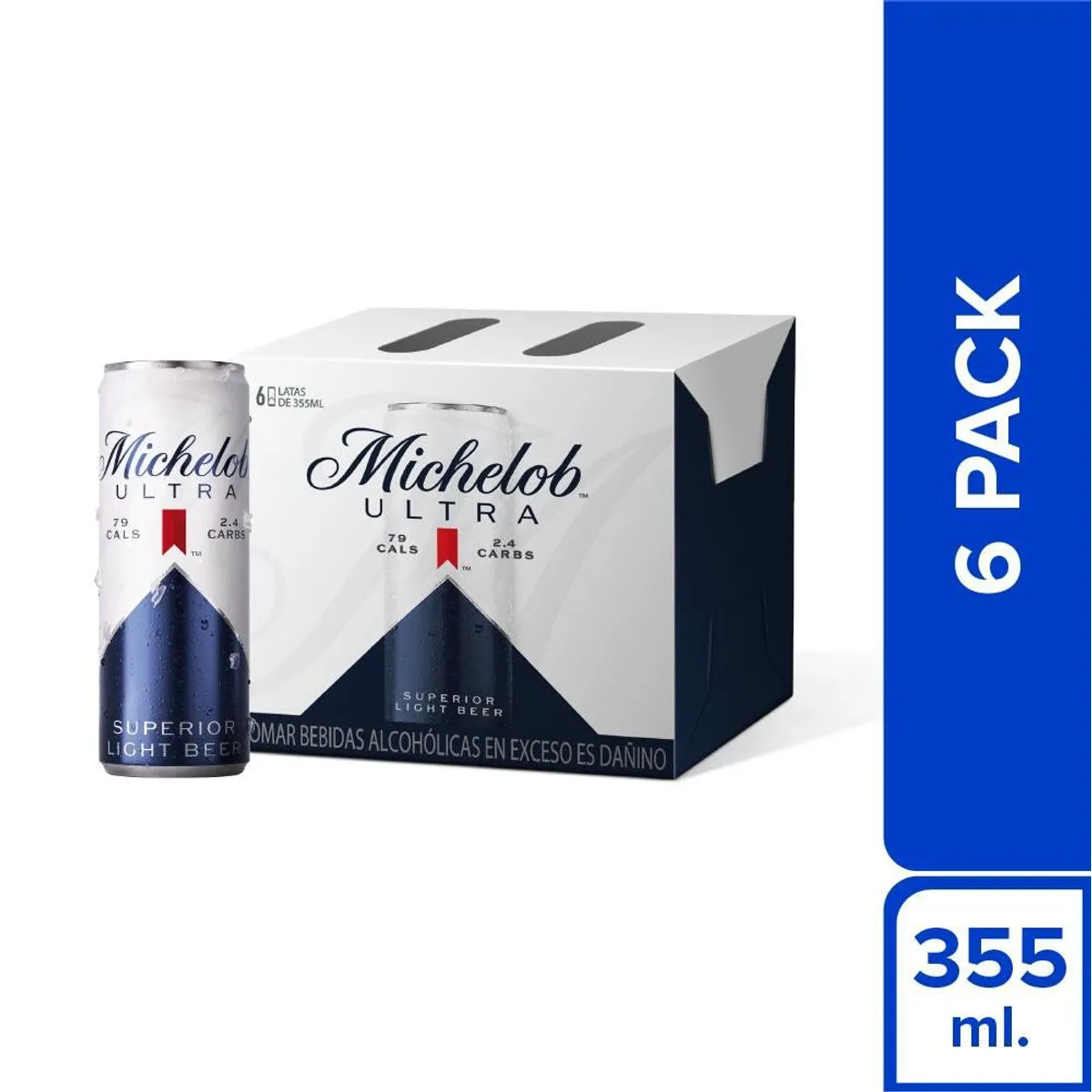 MICHELOB ULTRA - Cerveza Michelob Ultra Superior Light Sixpack Lata 355 mL
