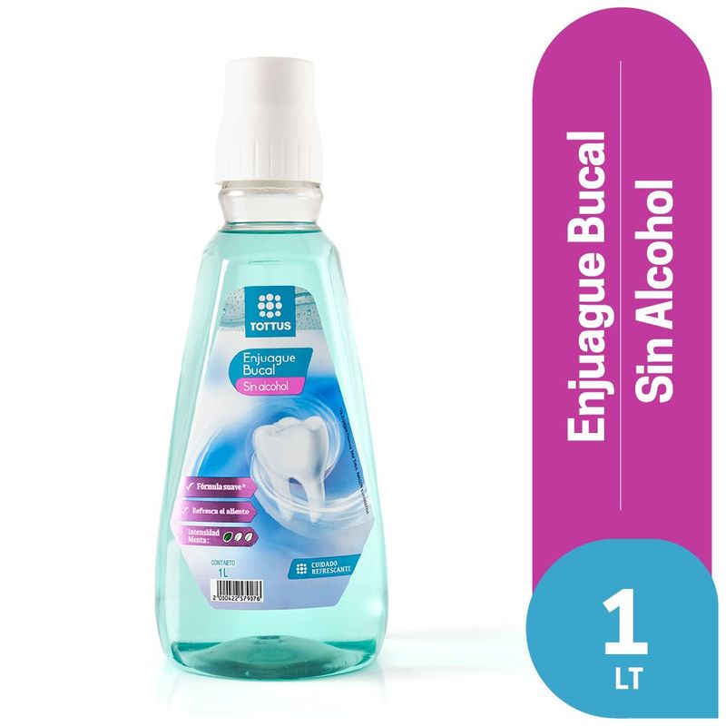 TOTTUS - Enjuage Bucal Tottus Sin Alcohol Envase 1 L