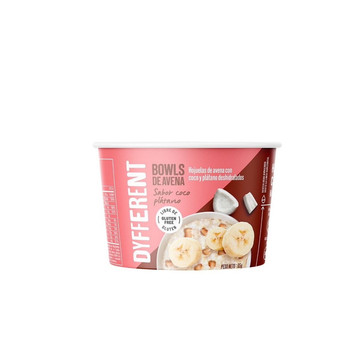 DYFFERENT - Bowl de Avena Dyfferent Coco Plátano Envase 65 g