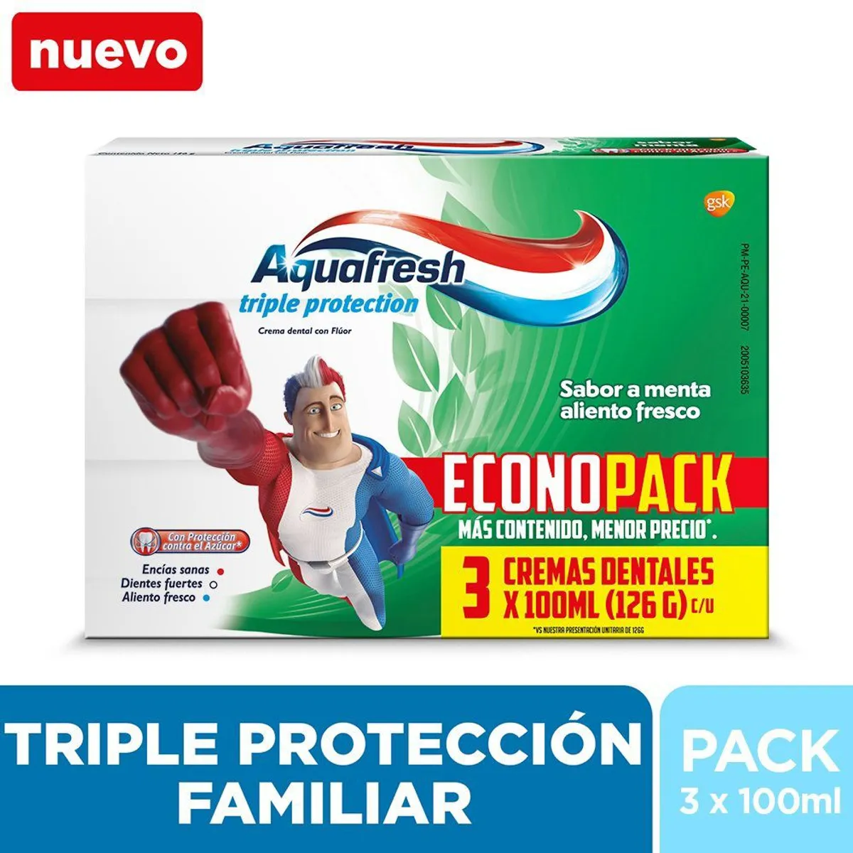 AQUAFRESH - Pasta Dental Aquafresh Triple Protección Pack 3 Cajas 100 g