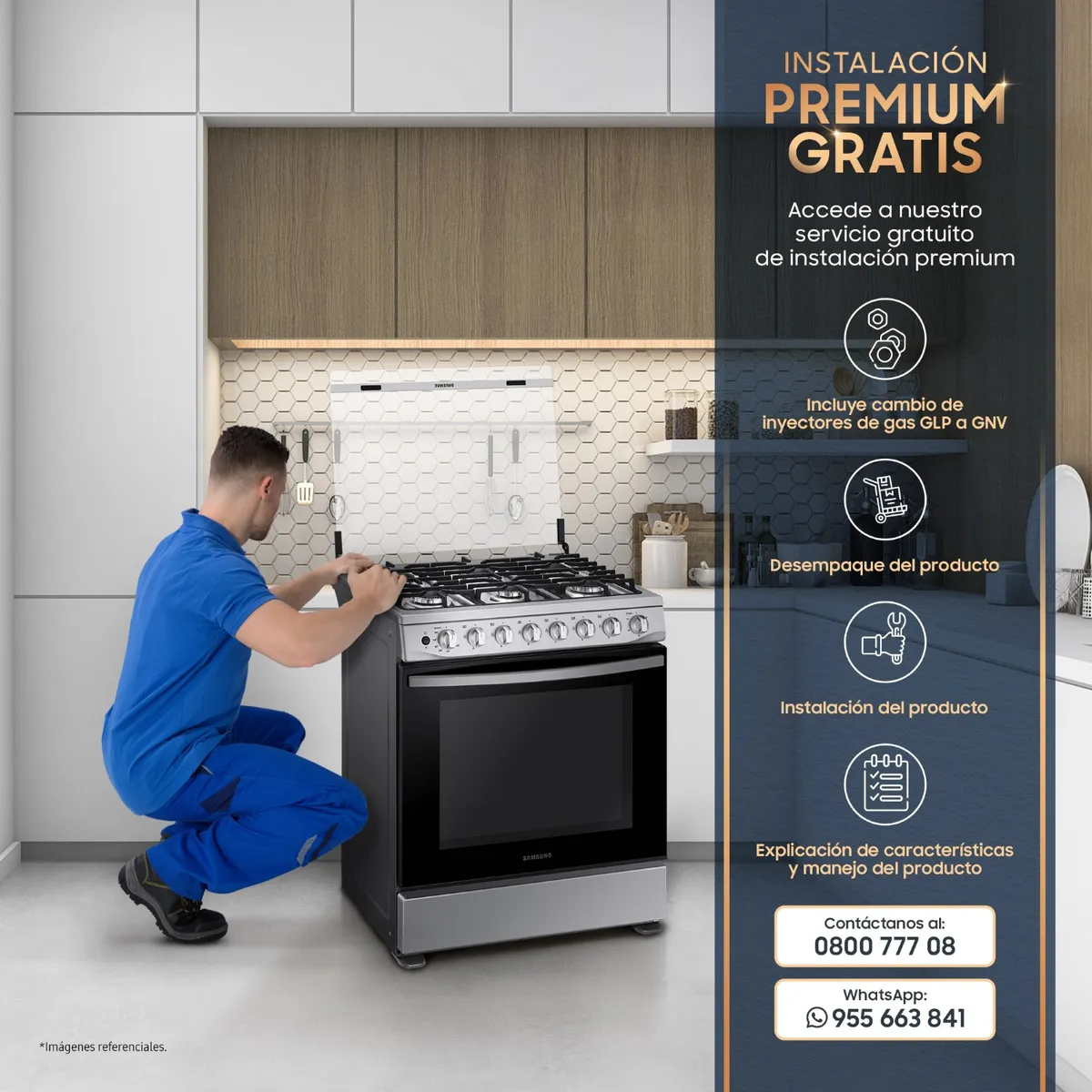 SAMSUNG - Cocina 30 6H Black Smog Silver