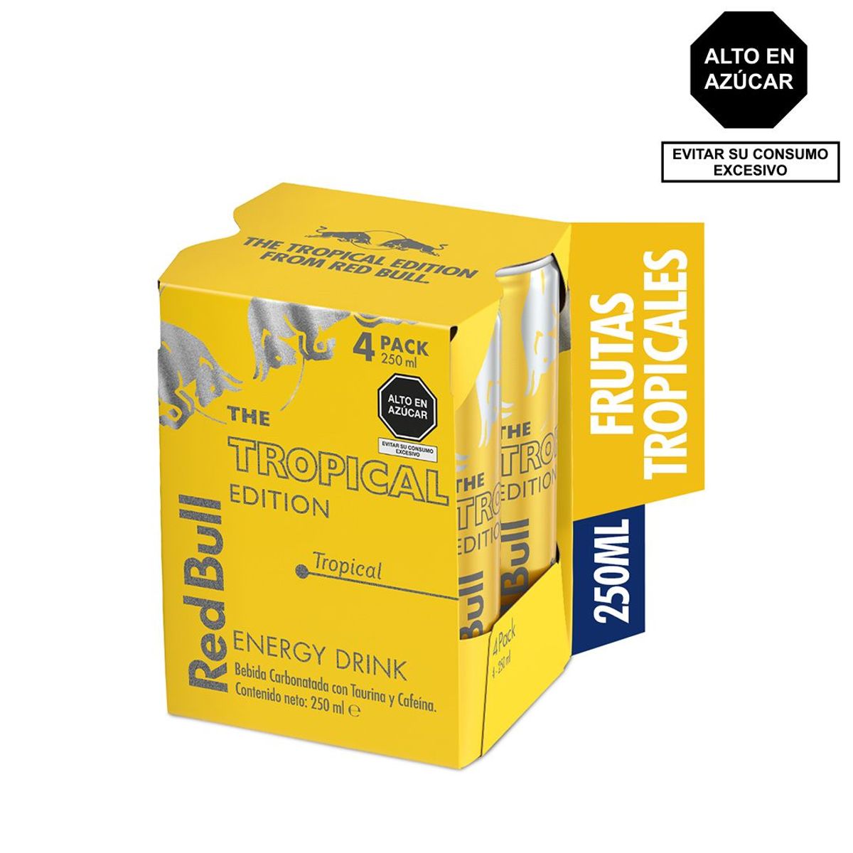 RED BULL - Energizante Red Bull Tropical Edition Pack 4 Latas 250 mL