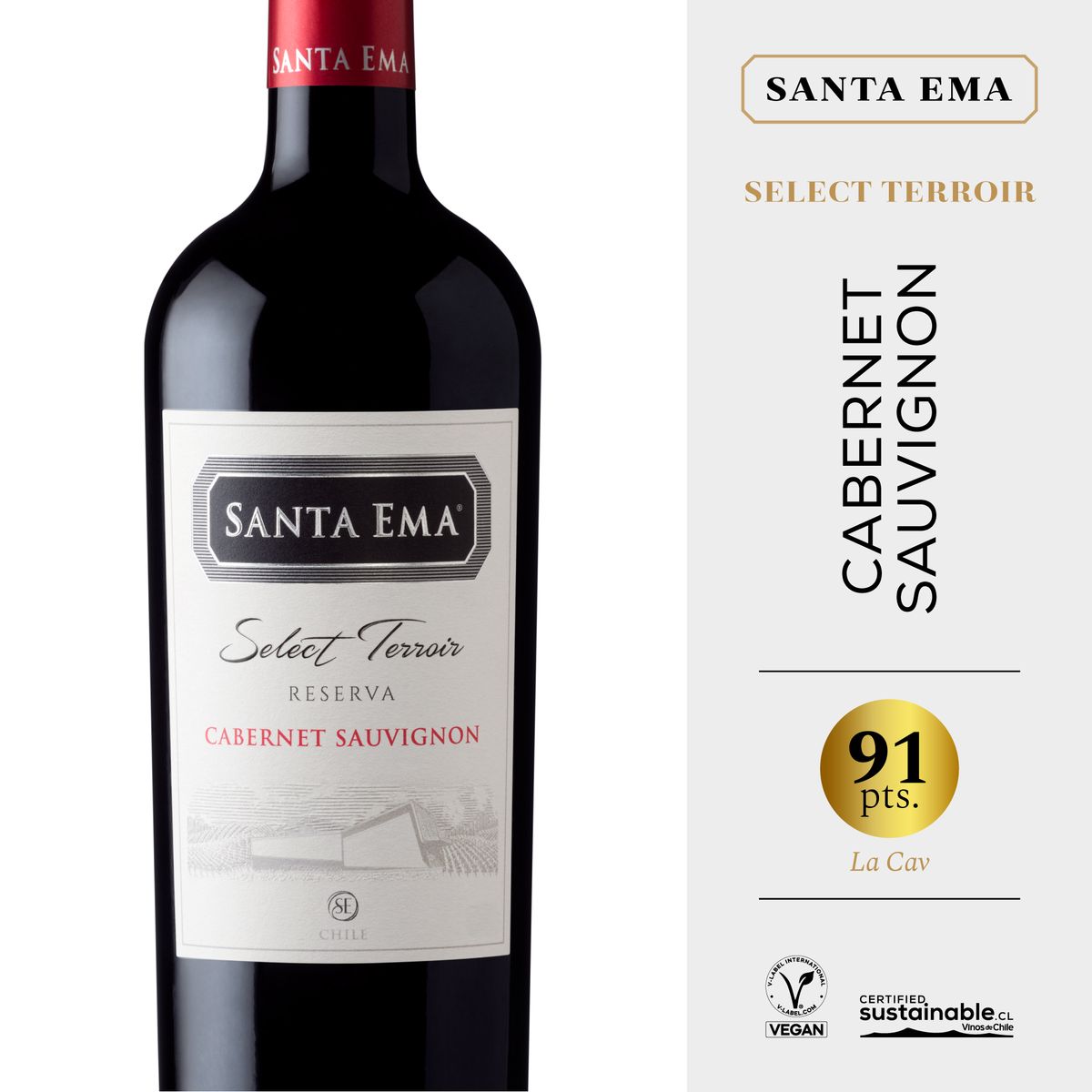 SANTA EMA - Vino Tinto Santa Ema Select Teroir Reserva Cabernet Sauvignon Botella 750 mL