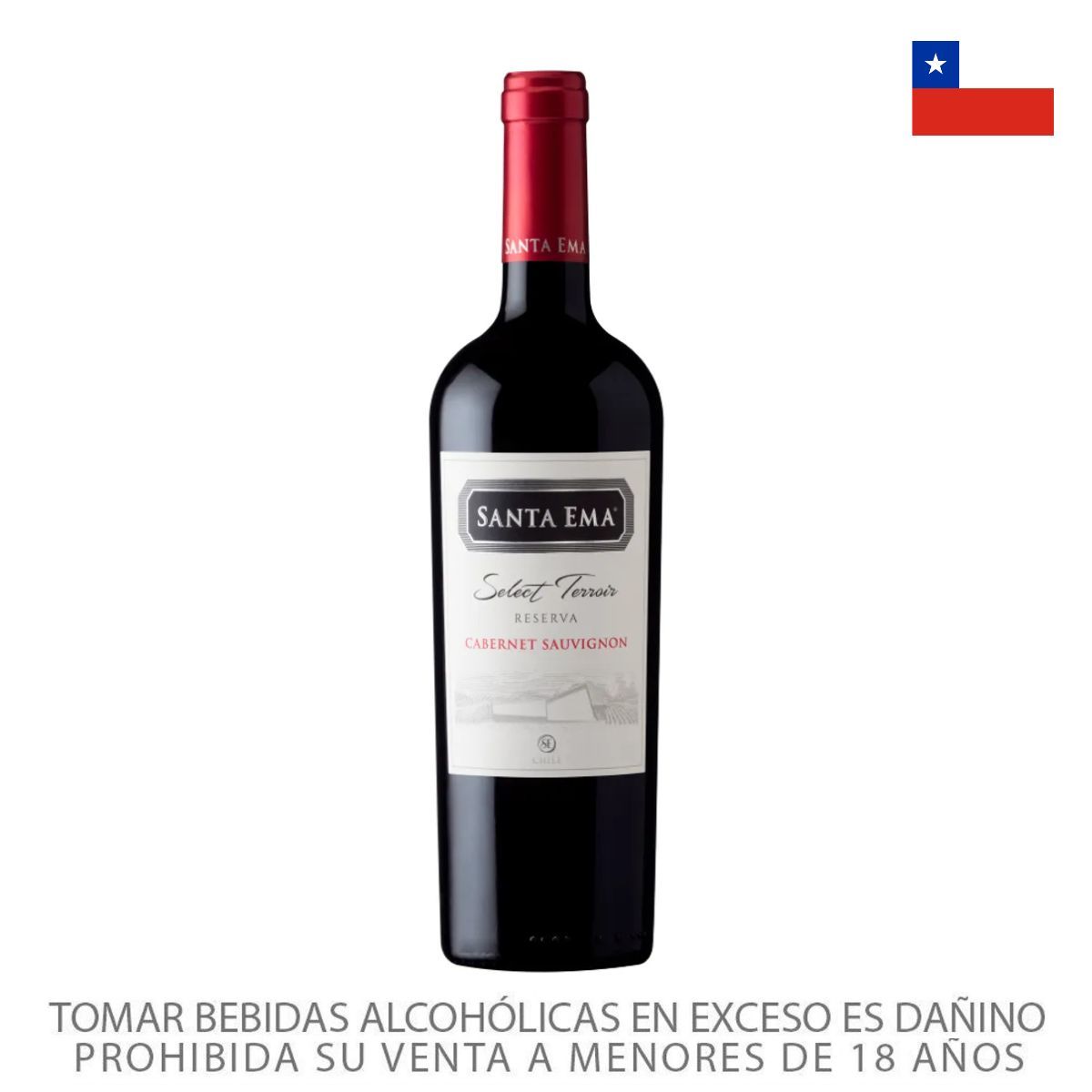 SANTA EMA - Vino Tinto Santa Ema Select Teroir Reserva Cabernet Sauvignon Botella 750 mL