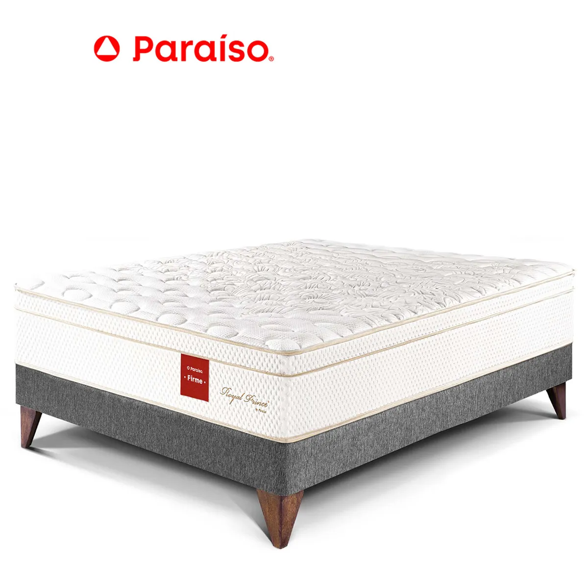 PARAISO - Cama Europea Royal Prince 2 Plazas Acero