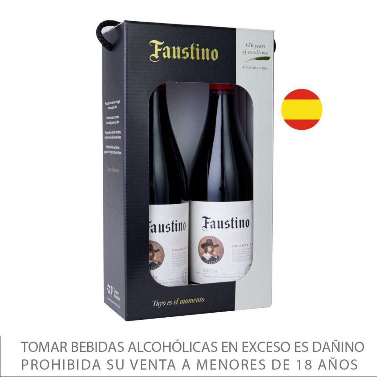 FAUSTINO - Vino Faustino Crianza Pack 2 Botellas 750 mL