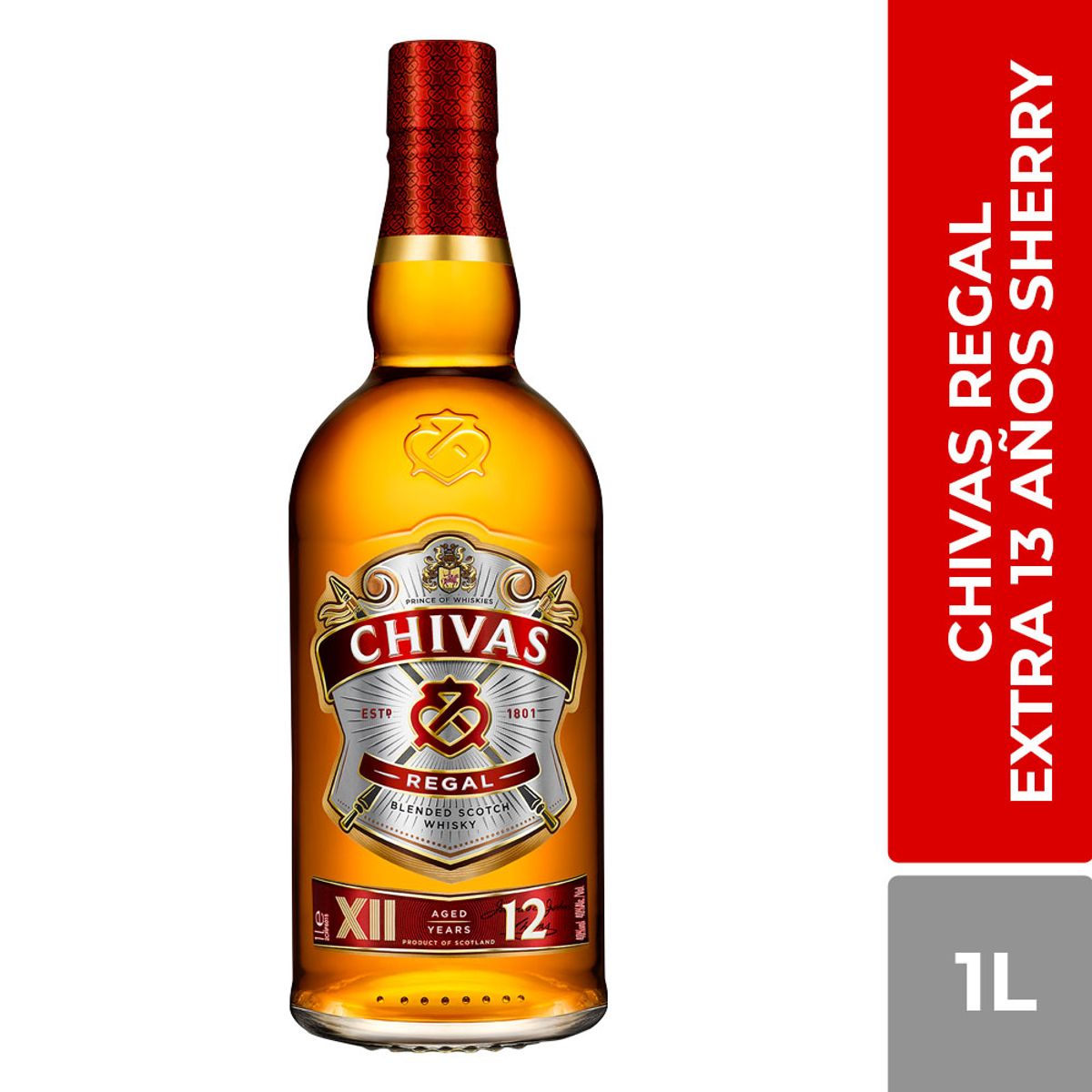 CHIVAS REGAL - Whisky Chivas Regal 12 Años Botella 1 L