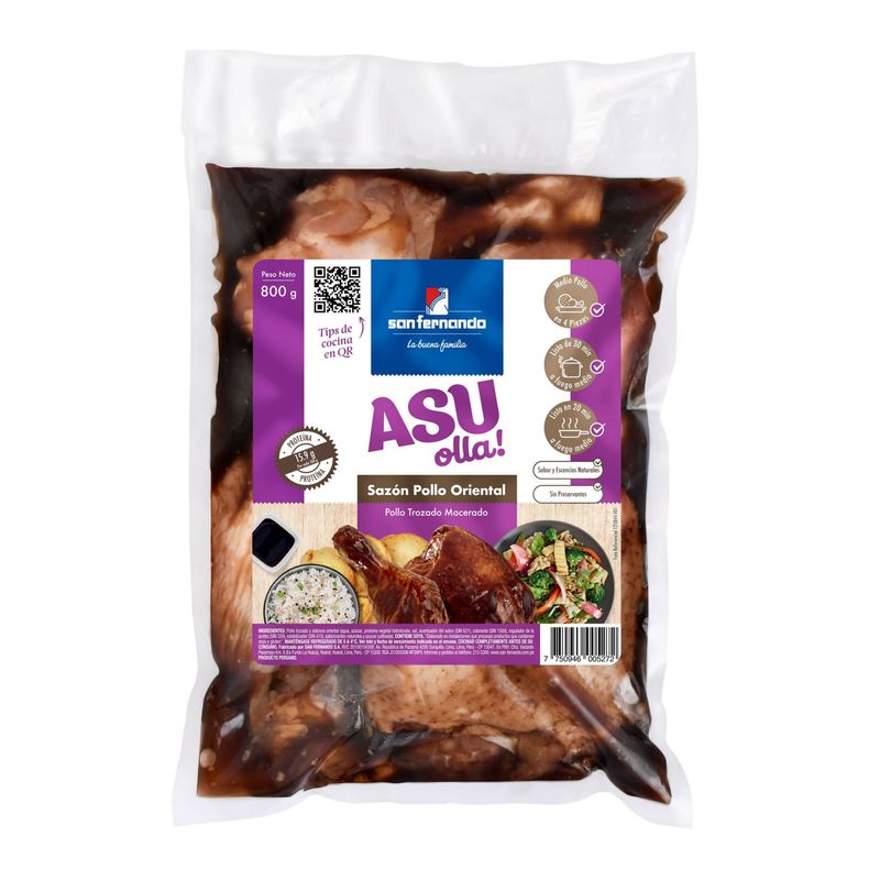 SAN FERNANDO - Pollo Macerado Sabor Oriental x 800 g Asu Olla!