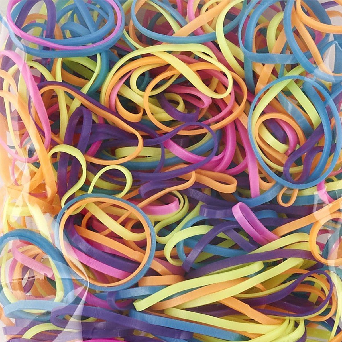 TOTTUS - Ligas Mix de Colores para Cabello Tottus Bolsa 300 Und