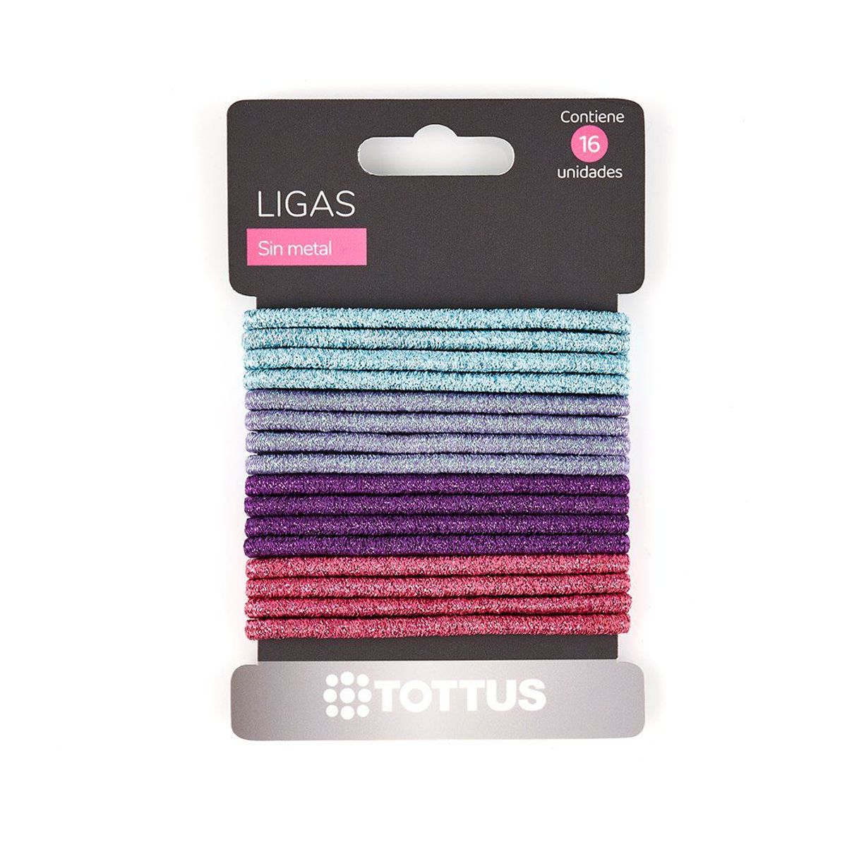 TOTTUS - Ligas Regulares para Cabello Tottus Mix Color Empaque 16 Und