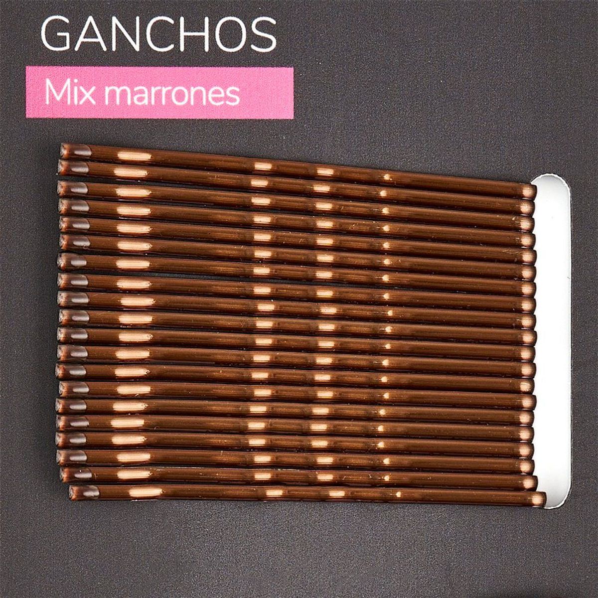 TOTTUS - Ganchos Horquilla para Cabello Tottus Marrón Empaque 40 Und