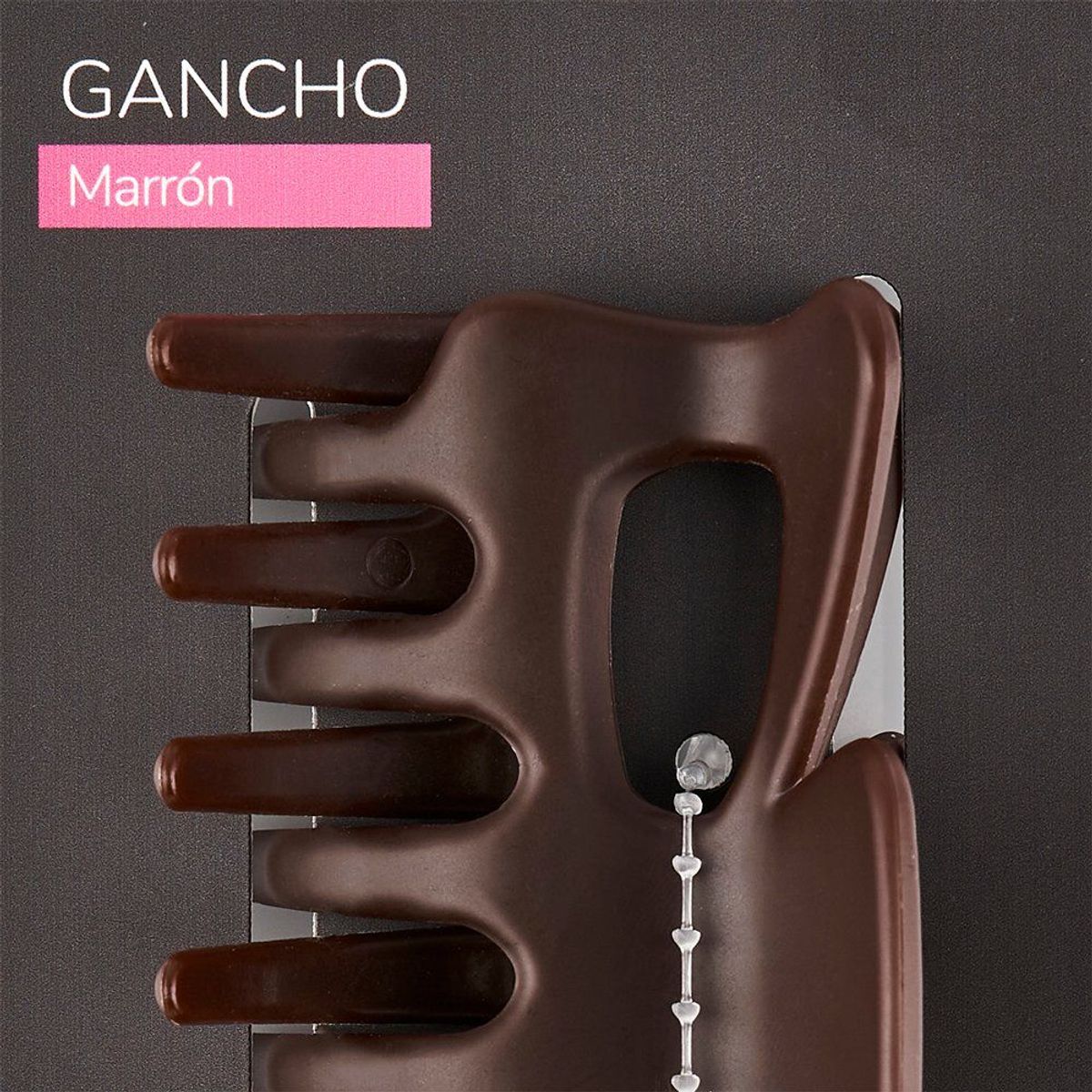 TOTTUS - Gancho Grande para Cabello Tottus Marrón