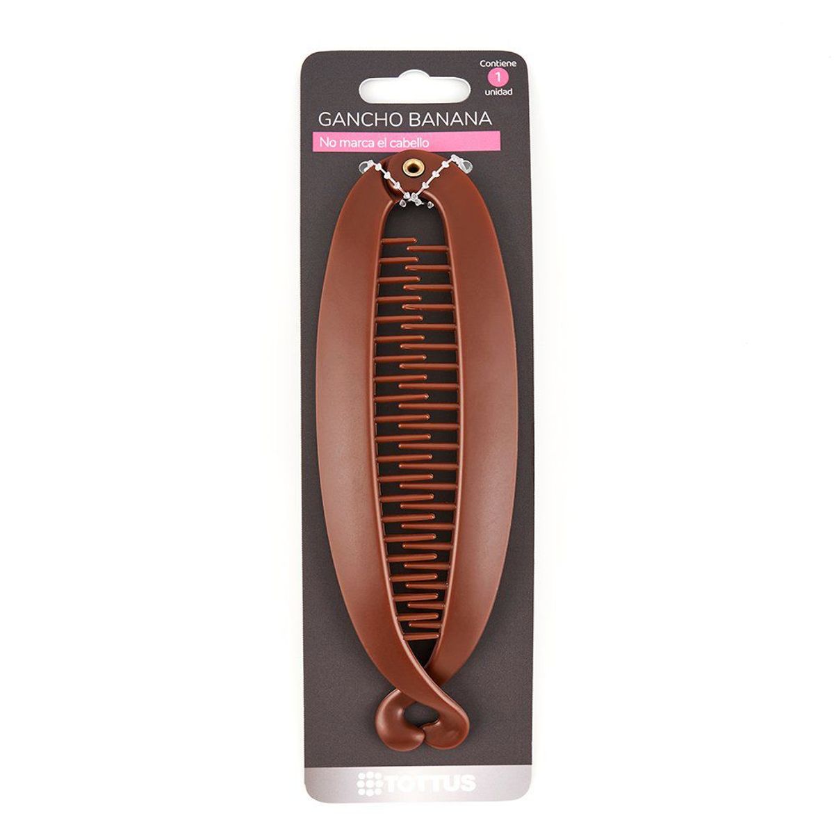 TOTTUS - Gancho Banana para Cabello Tottus Marrón
