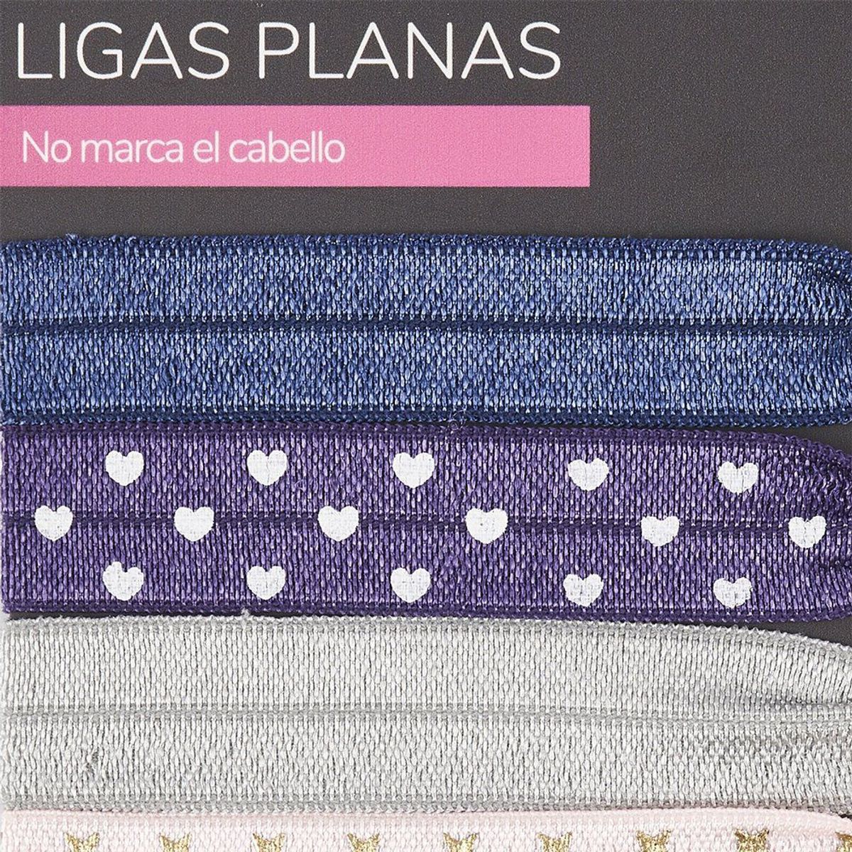 TOTTUS - Ligas Planas para Cabello Mix 2 Tottus Empaque 4 Und