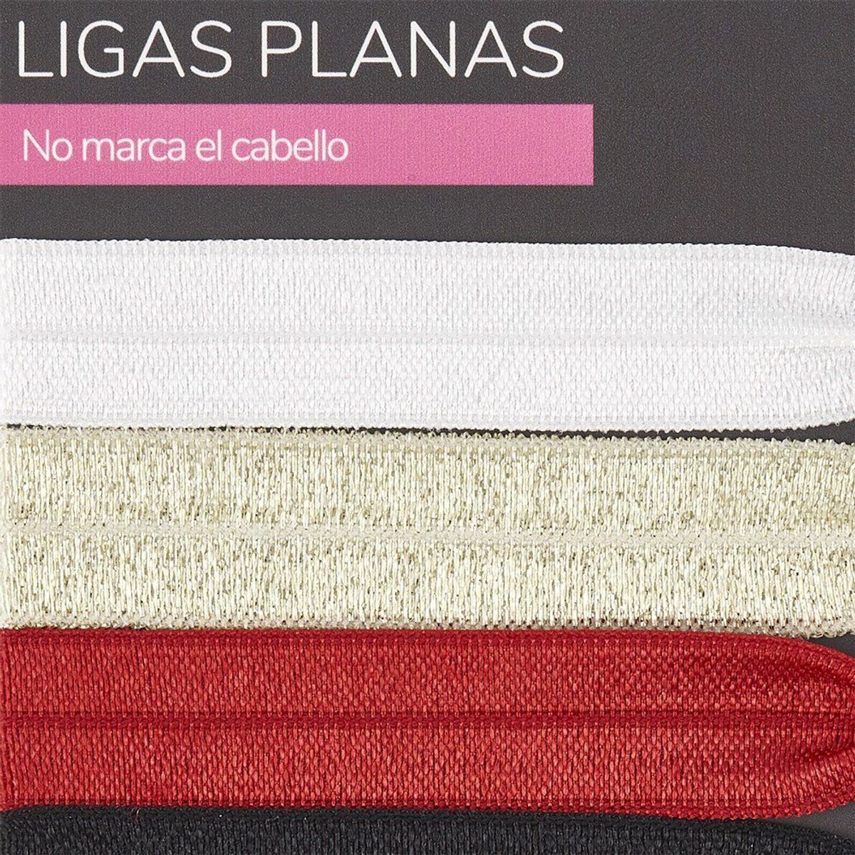 TOTTUS - Ligas Planas para Cabello Tottus Mix Empaque 4 Und