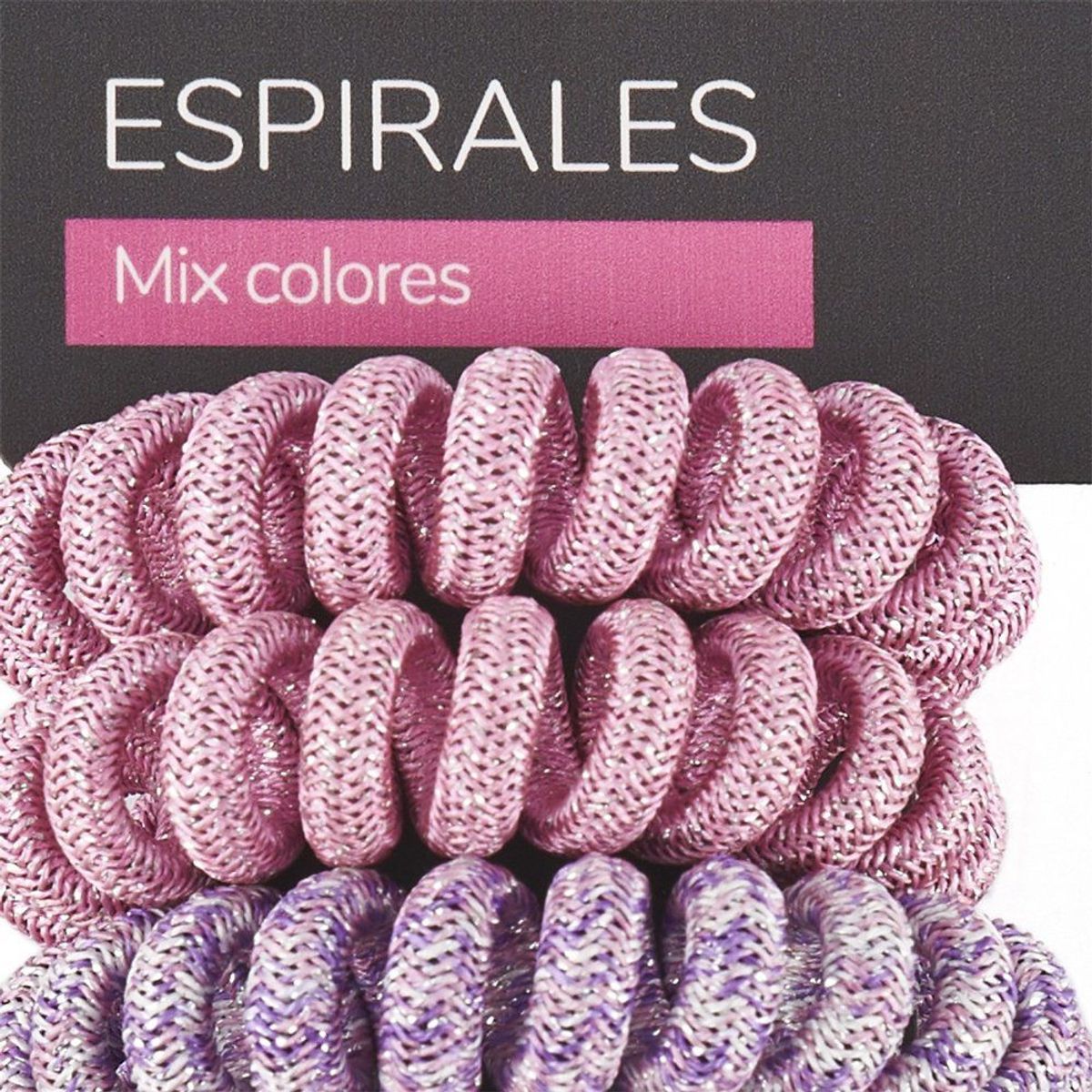 TOTTUS - Ligas Espirales para Cabello Tottus Mix 1 Empaque 4 Und