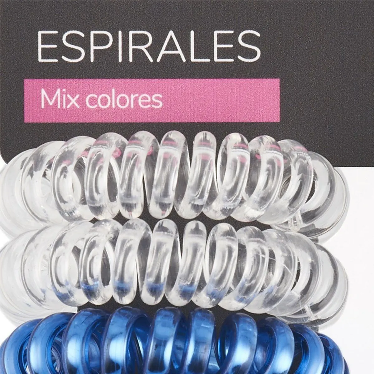 TOTTUS - Ligas Espirales para Cabello Tottus Mix 2 Empaque 4 Und