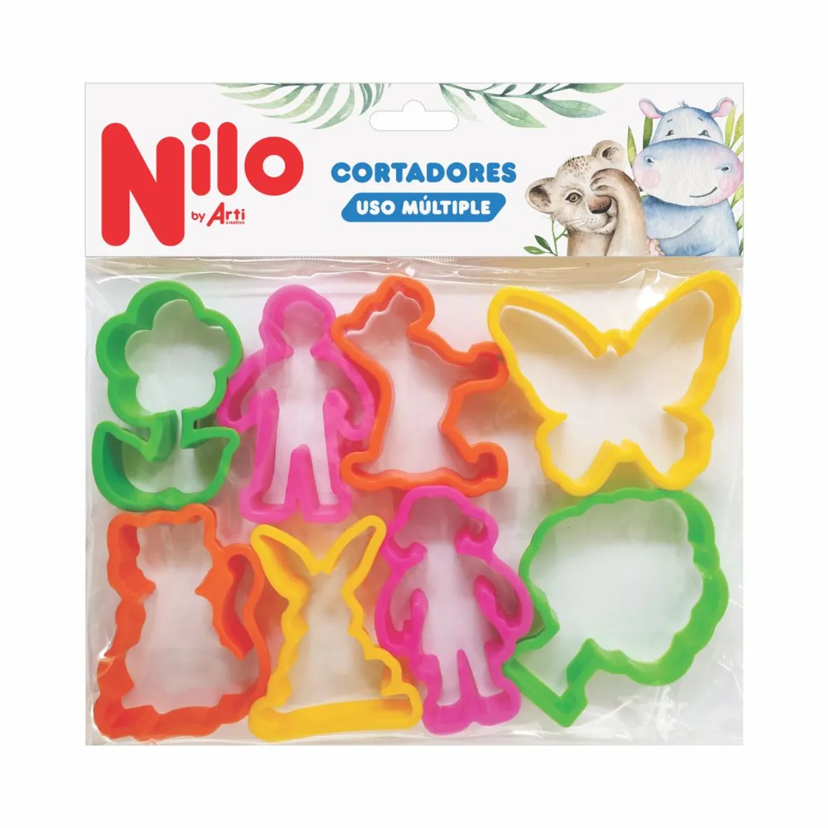 ARTI CREATIVO - Cortadores Plastilina Nilo Jardín Empaque 8 Und