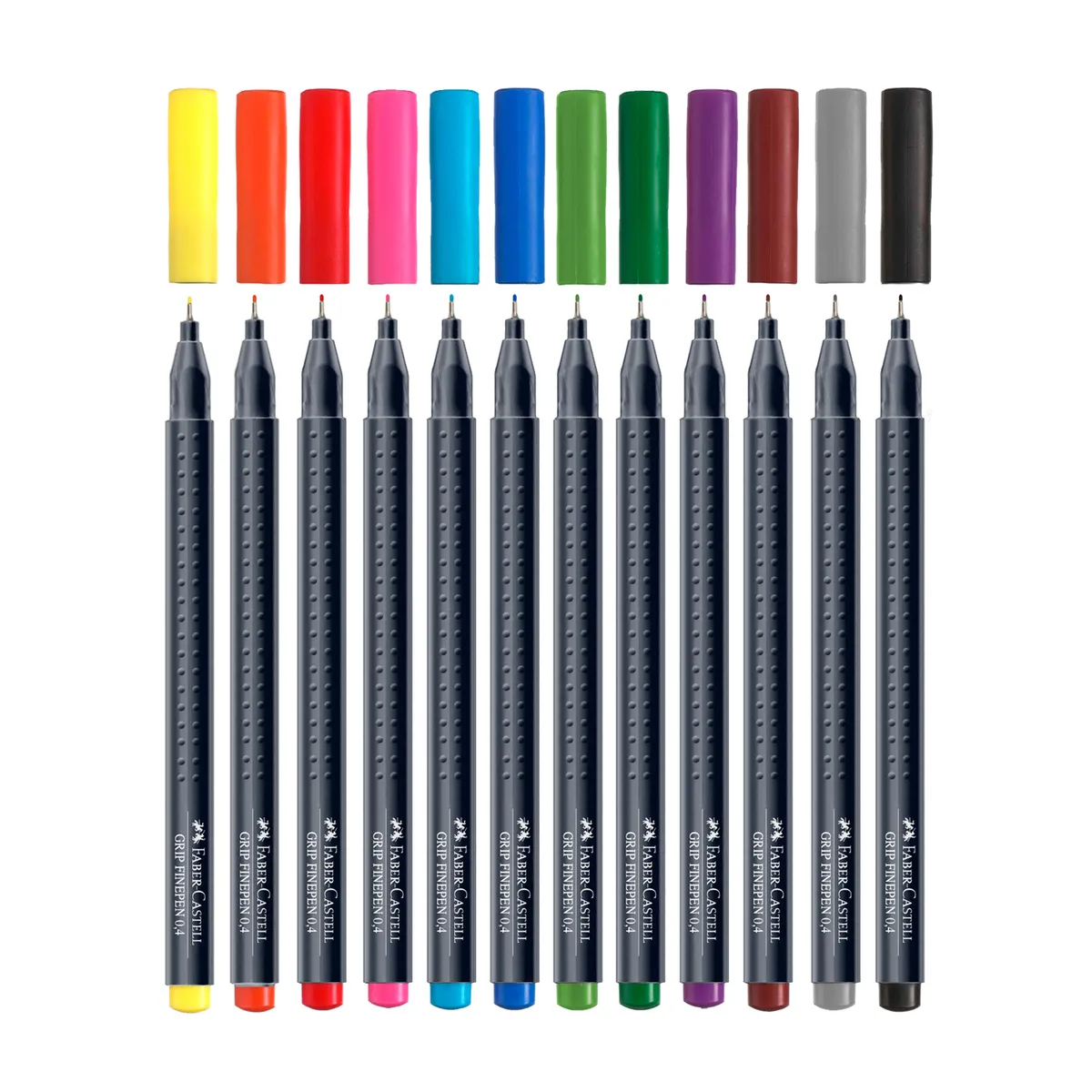 FABER CASTELL - GRIP FINEPEN ESTUCHE RIGIDO X12