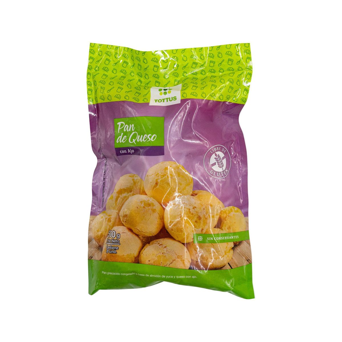 TOTTUS - Pan De Queso Con Ajo 500 g
