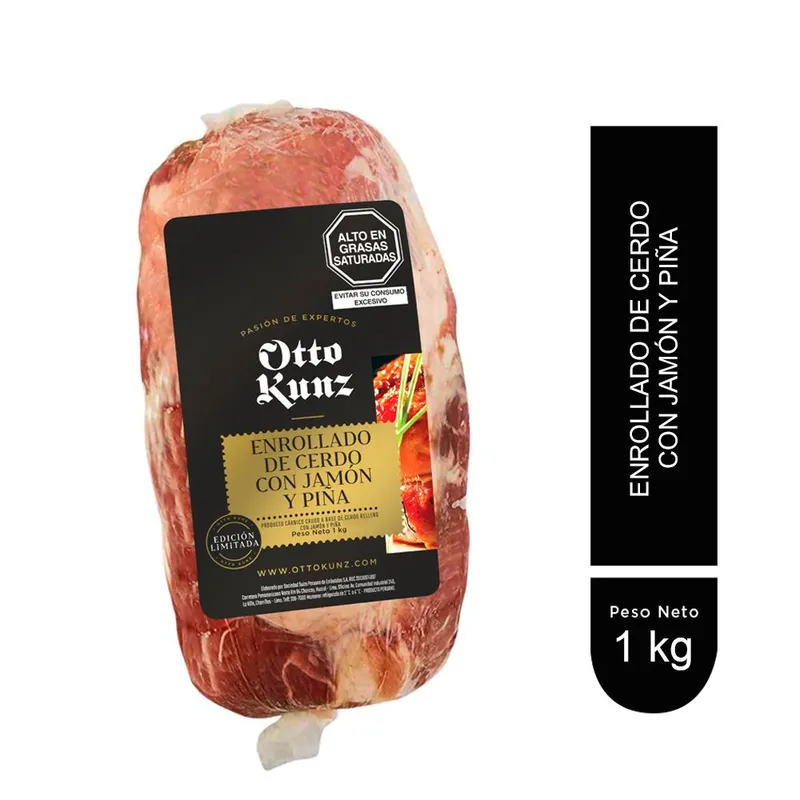 OTTO KUNZ - Enrollado de Cerdo con Jamón y Piña Otto Kunz Empaque 1 Kg