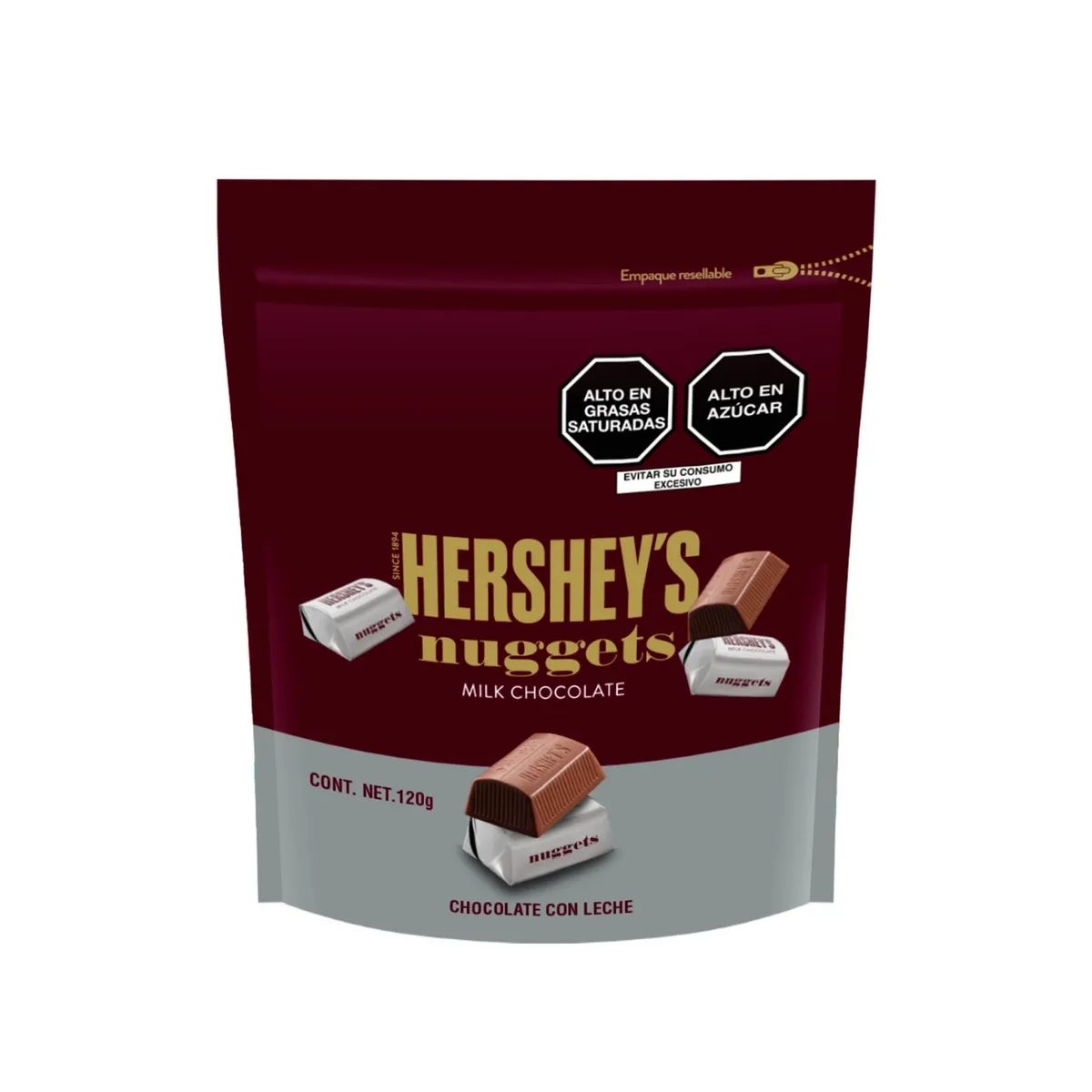 HERSHEYS - Chocolate de Leche Hersheys Nuggets Doypack 120 g