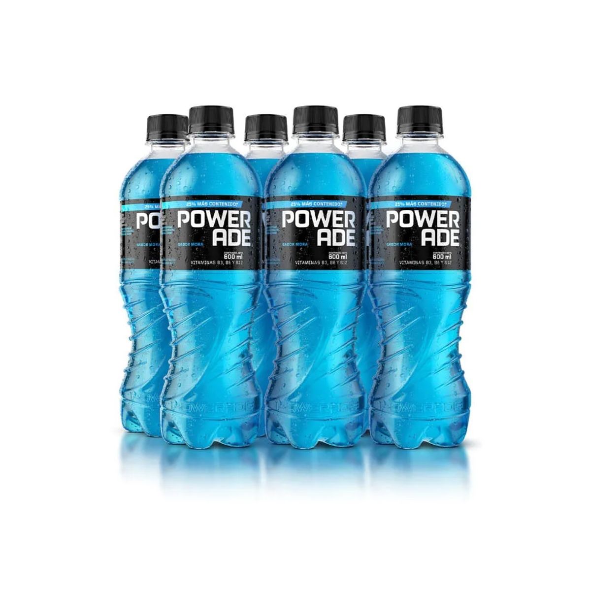 POWERADE - Bebida Rehidratante Powerade Mora Sixpack Botella 473 mL