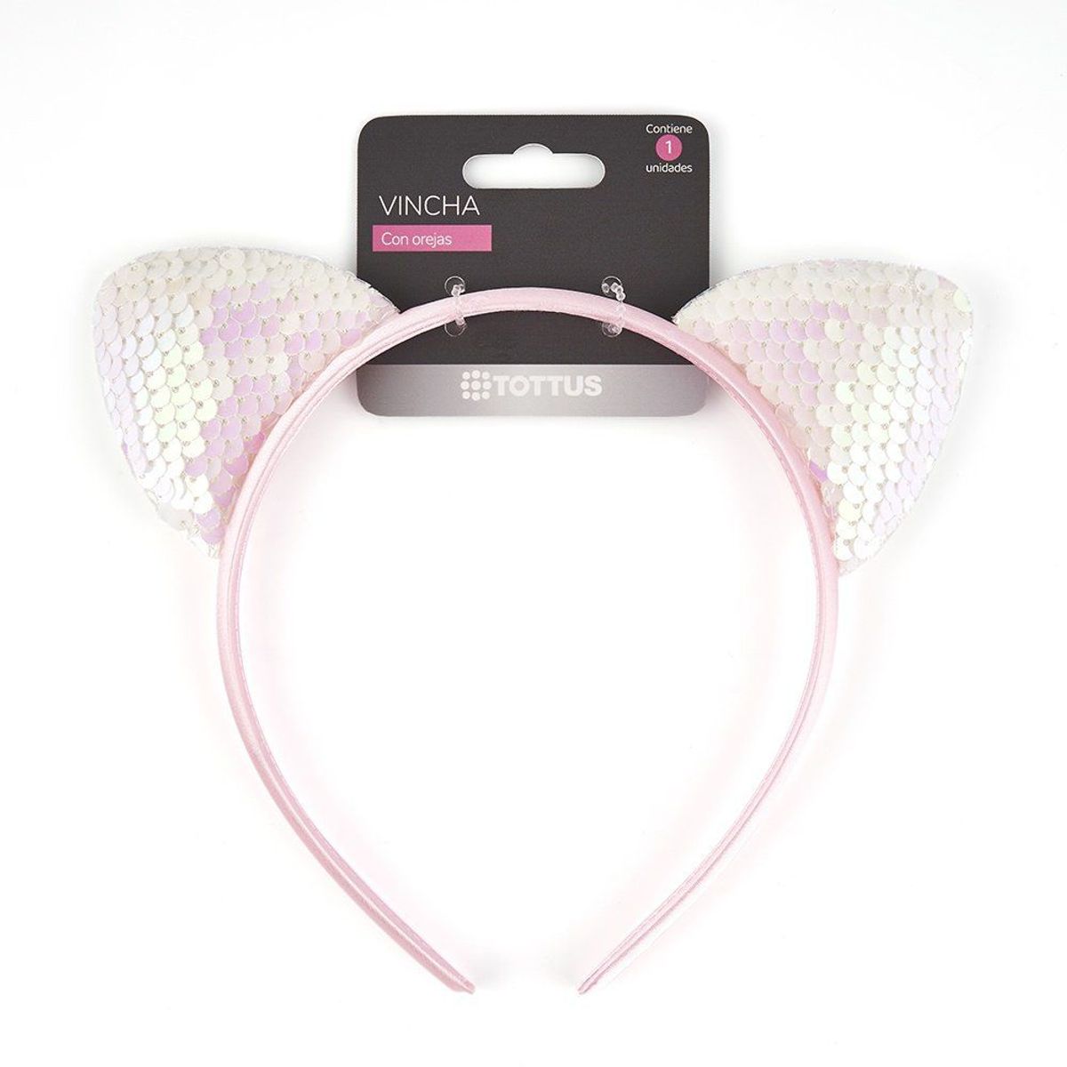TOTTUS - Vincha con oreja brillos Tottus x 1un