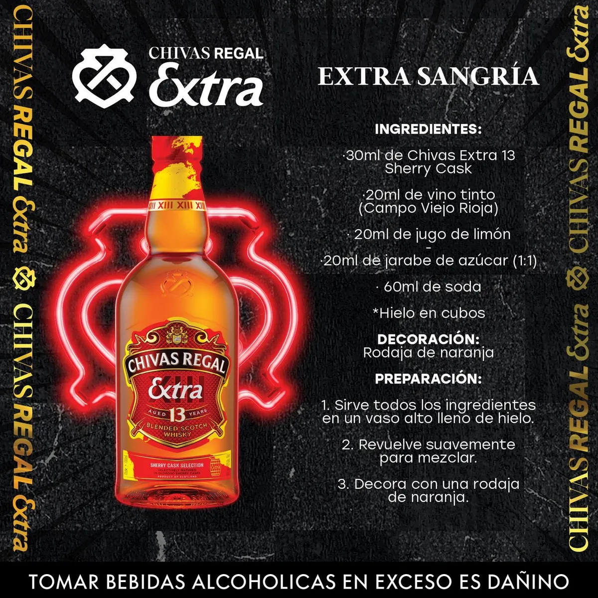 CHIVAS REGAL - Whisky Chivas Regal Extra 13 Años Botella 700 mL