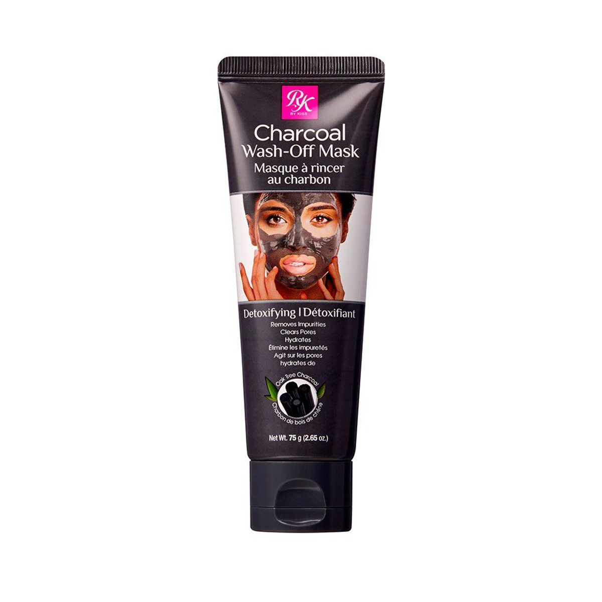 KISS - Mascarilla Facial Wash Off Kiss Carbón Envase 75 g