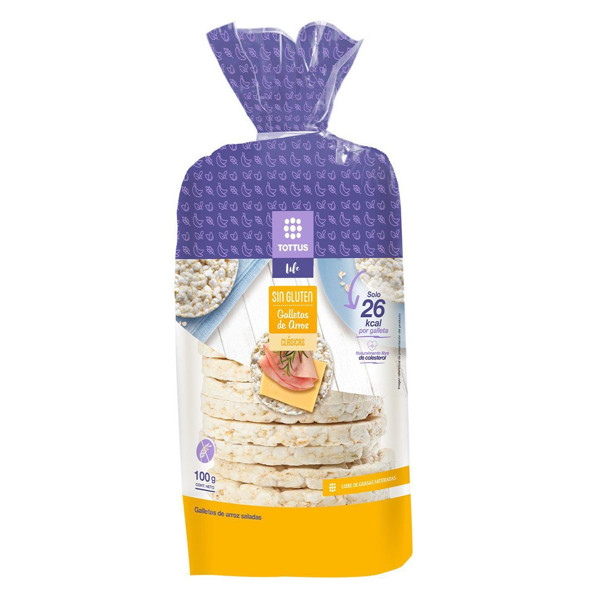 TOTTUS LIFE - Galletas de Arroz Clásicas Tottus Life 100 g