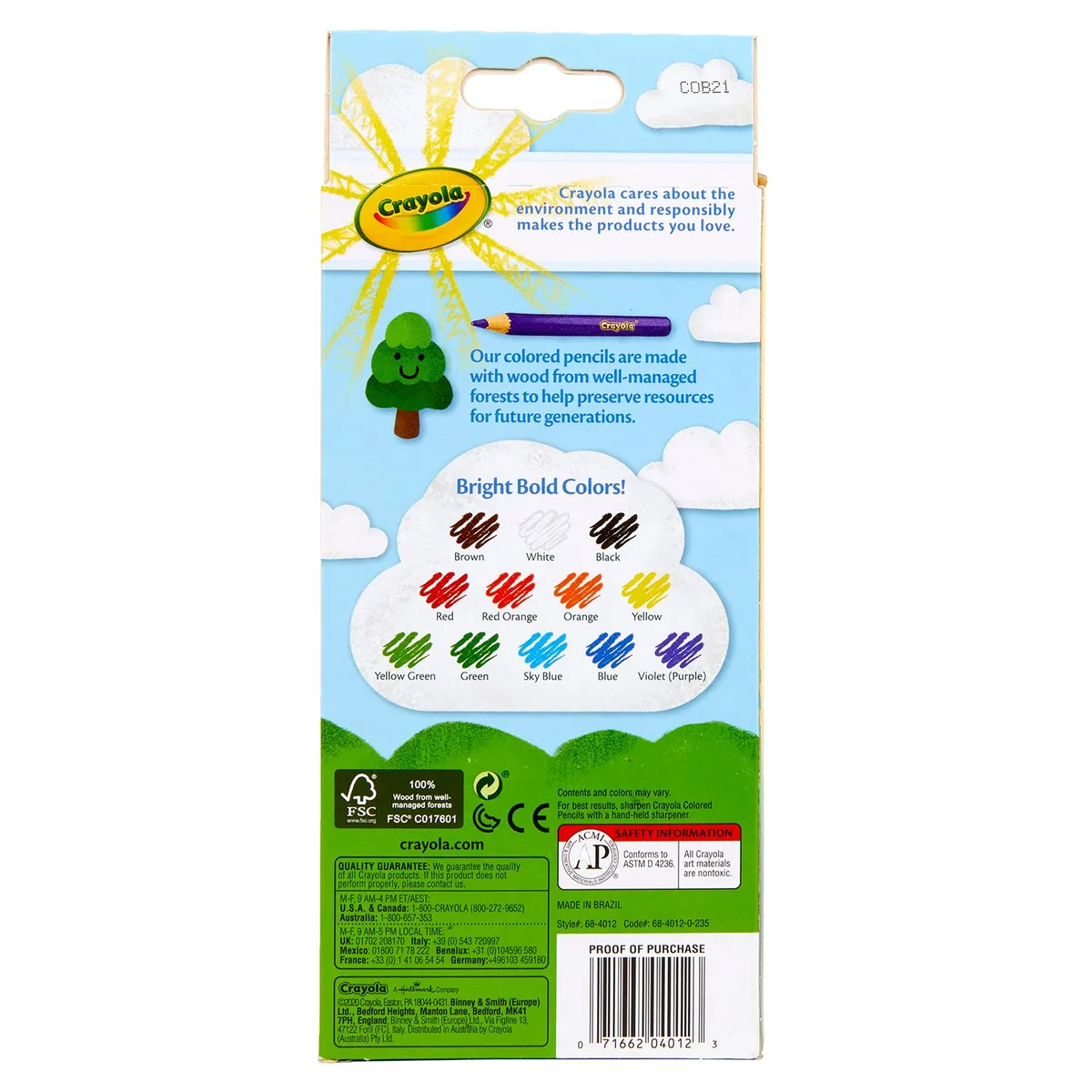 CRAYOLA - Colores Crayola Largos Empaque 12 Und