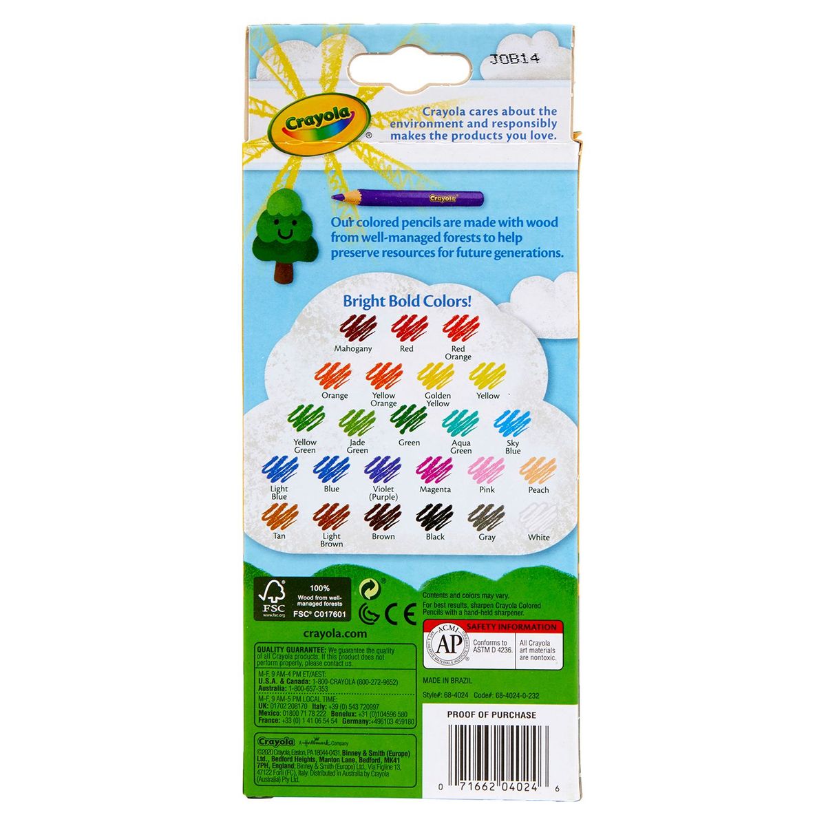 CRAYOLA - CRAYOLA COLORES LARGOS 24UN