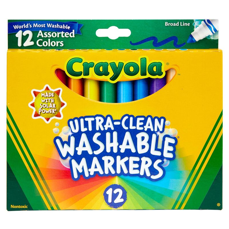CRAYOLA - CRAYOLA PLUMONES PUNTA GRUESA 12UN