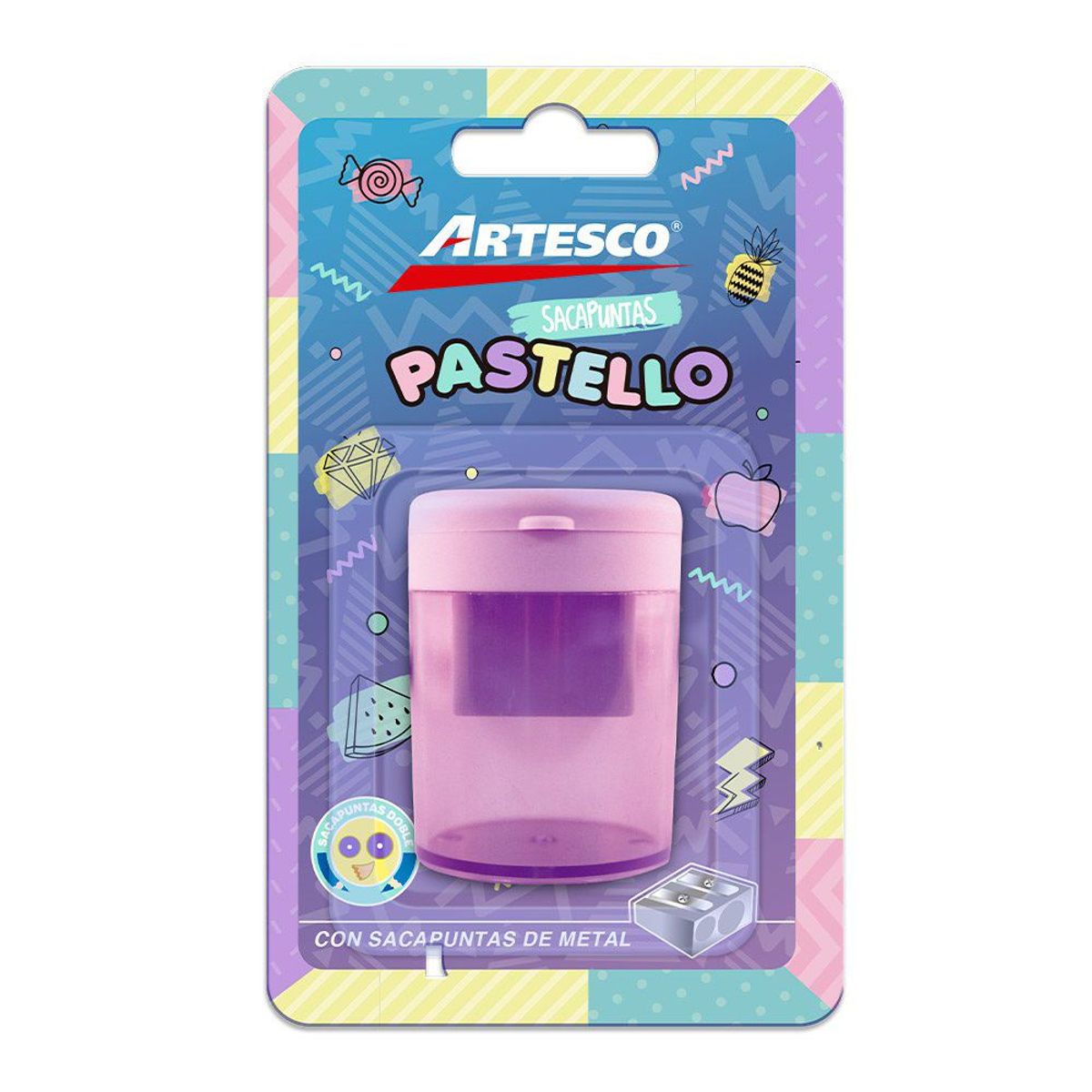 ARTESCO - Tajador Artesco Pastello Doble De Metal Con Depósito