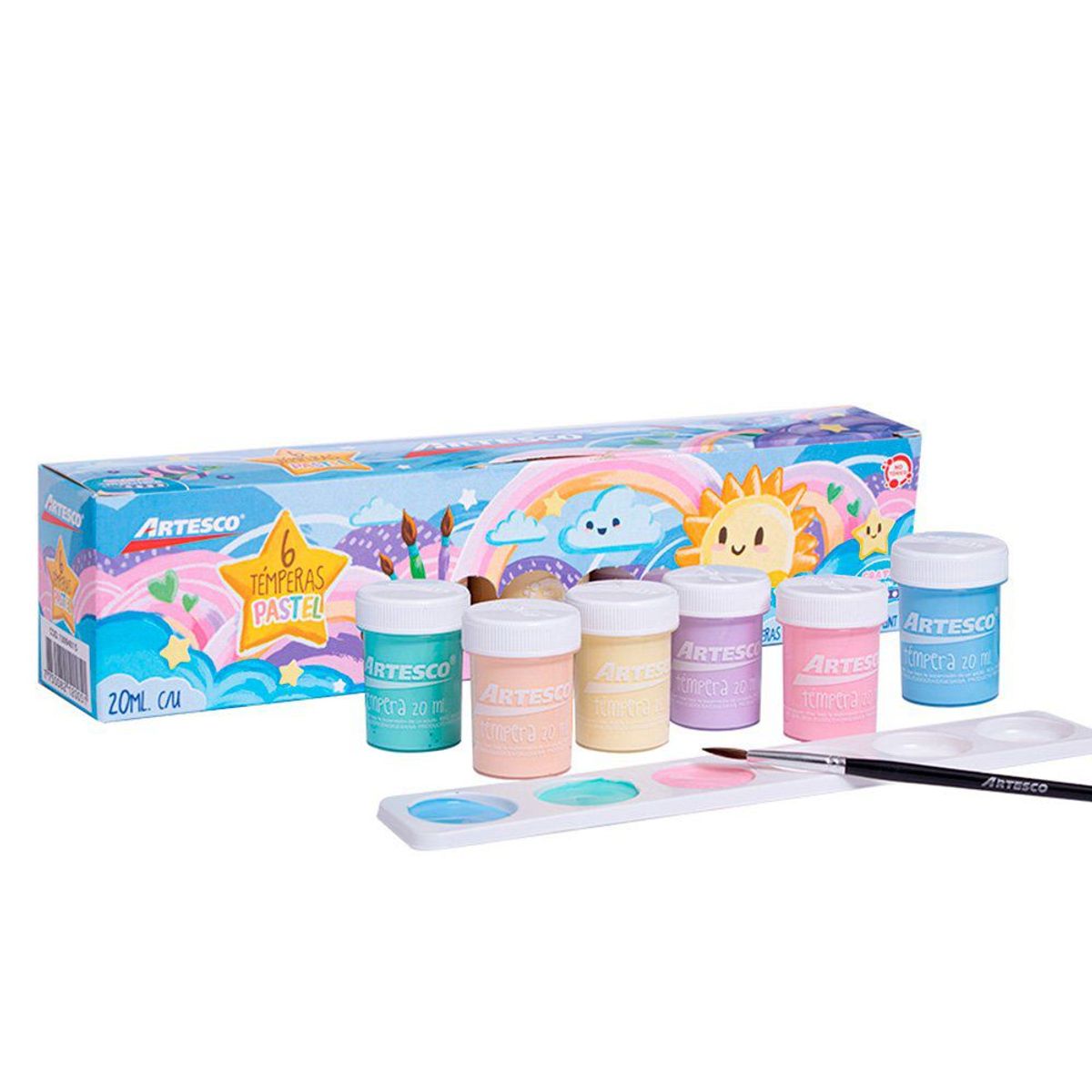 ARTESCO - Témpera Artesco Pastel Empaque 6 Und