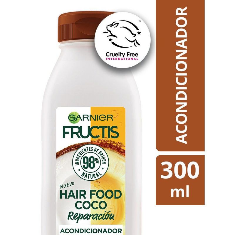 FRUCTIS - Acondicionador Hair Food Coco Reparación Fructis 300 ml Garnier