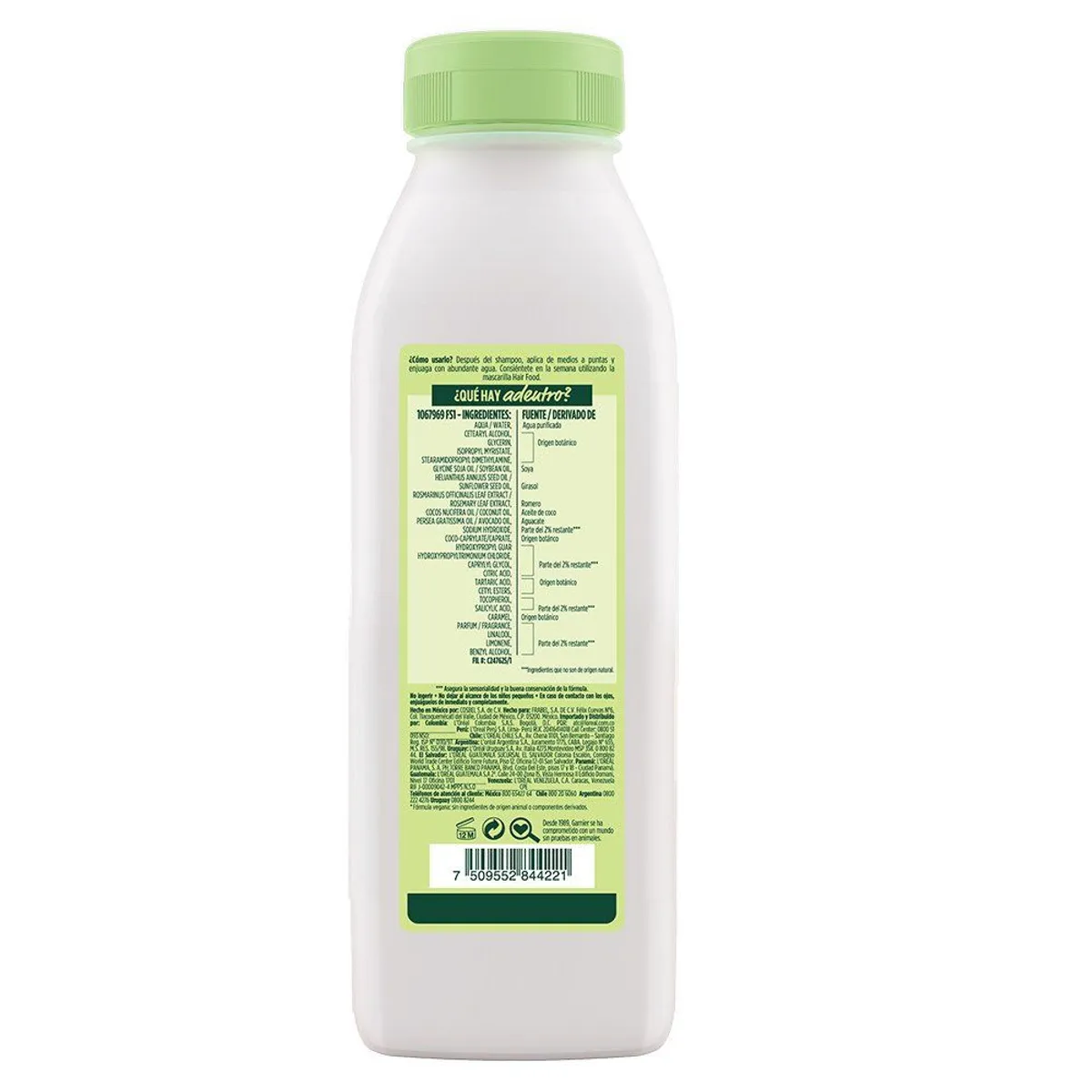 FRUCTIS - Acondicionador Fructis Garnier Hair Food Aguacate Envase 300 mL