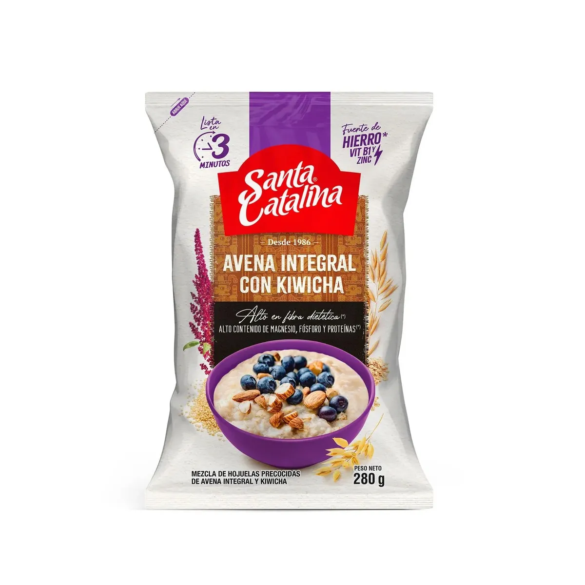 SANTA CATALINA - Avena Santa Catalina Integral con Kiwicha Bolsa 280 g