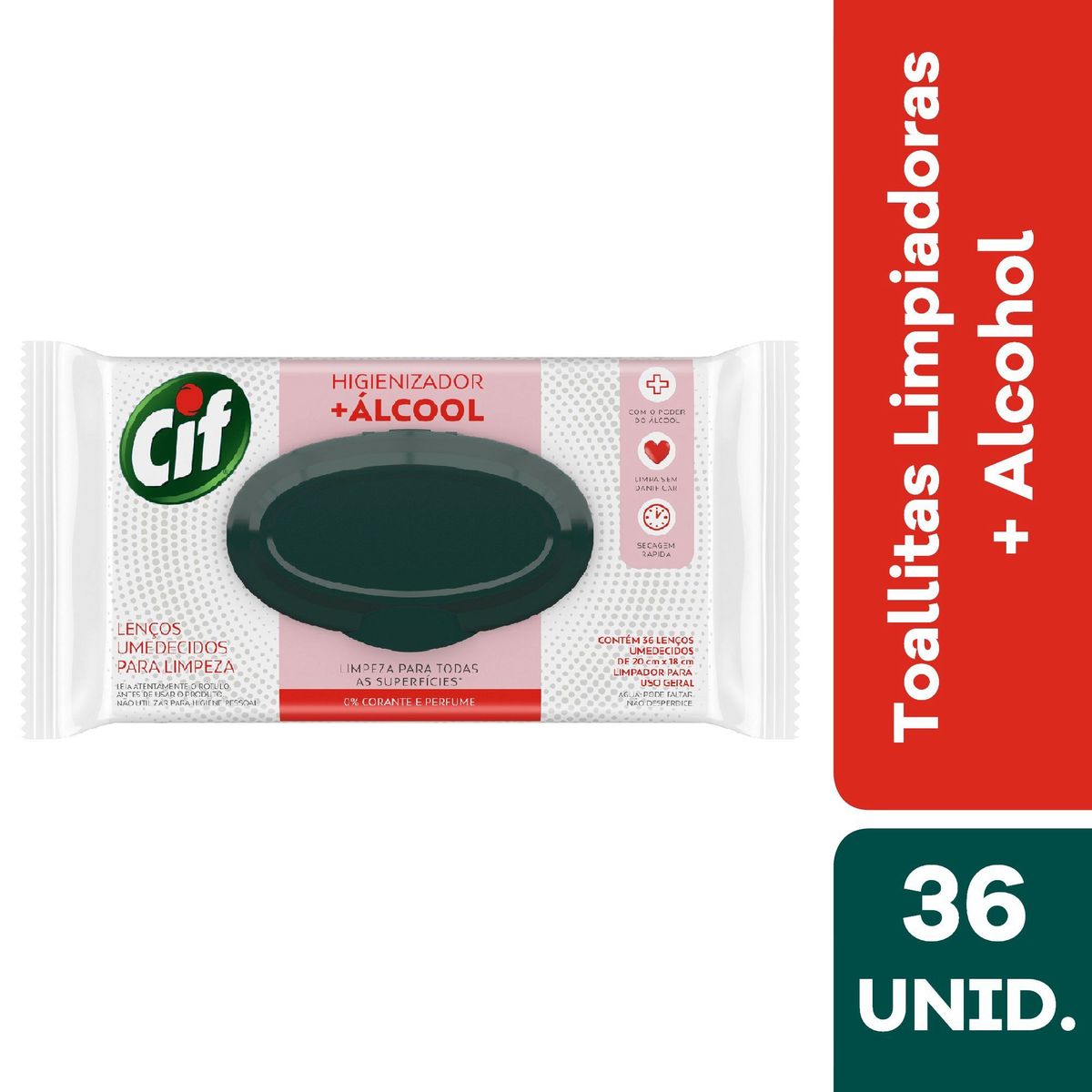 CIF - Toalla húmeda limpieza higienizador con alcohol 