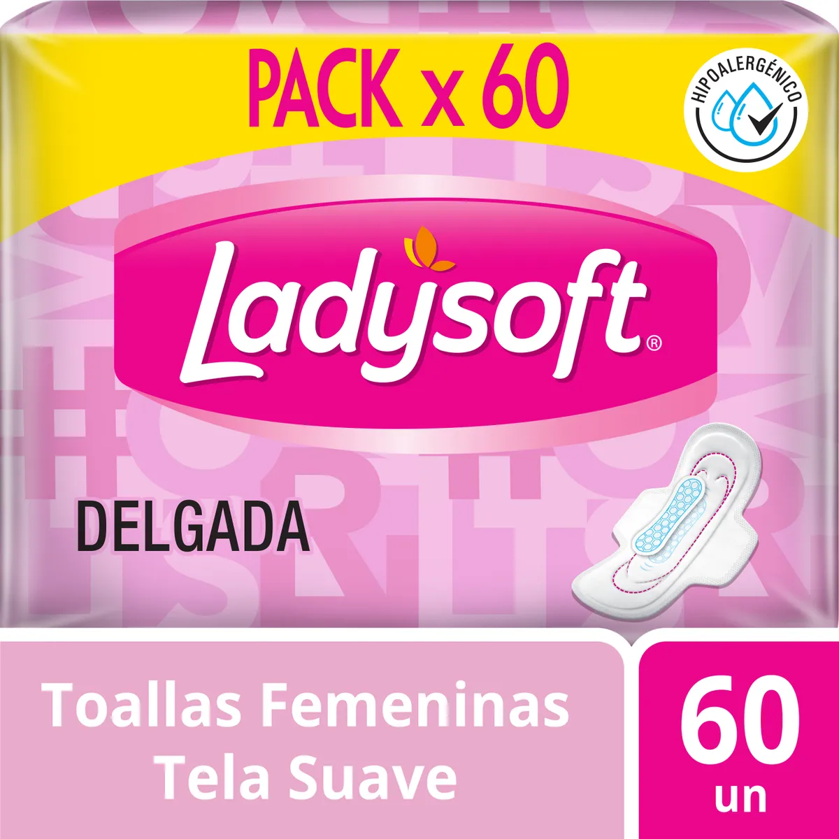 LADYSOFT - Toallas Higiénicas Ladysoft Delgada Con Alas Empaque 60 Und