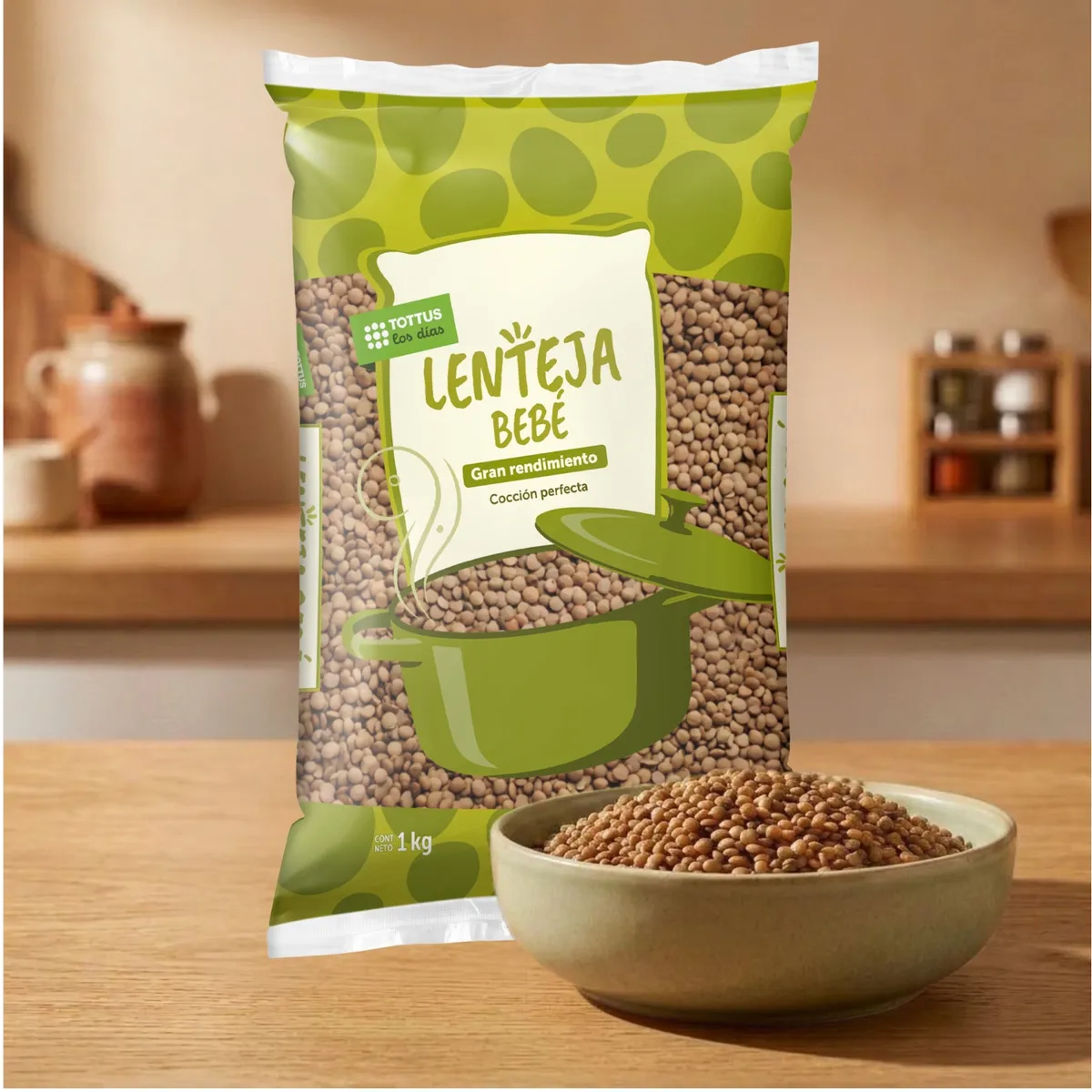 TOTTUS - Lenteja Bebé Tottus Menestra Bolsa 1 Kg