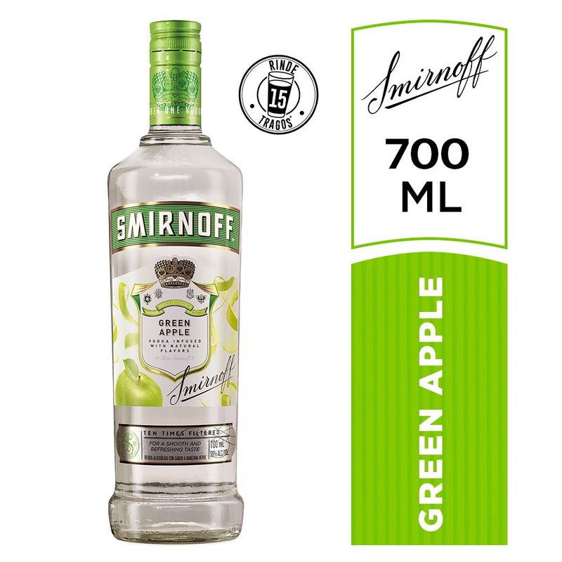 SMIRNOFF - Vodka Green Apple 700 mL