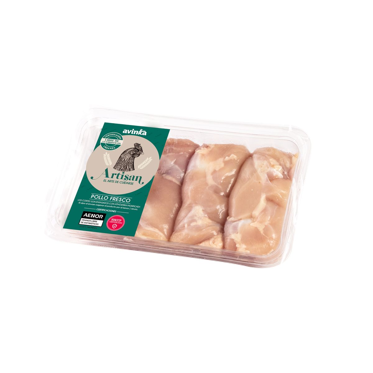 AVINKA - Filete De Pierna Sin Piel Artisan x Kg. Libre de Antibióticos.